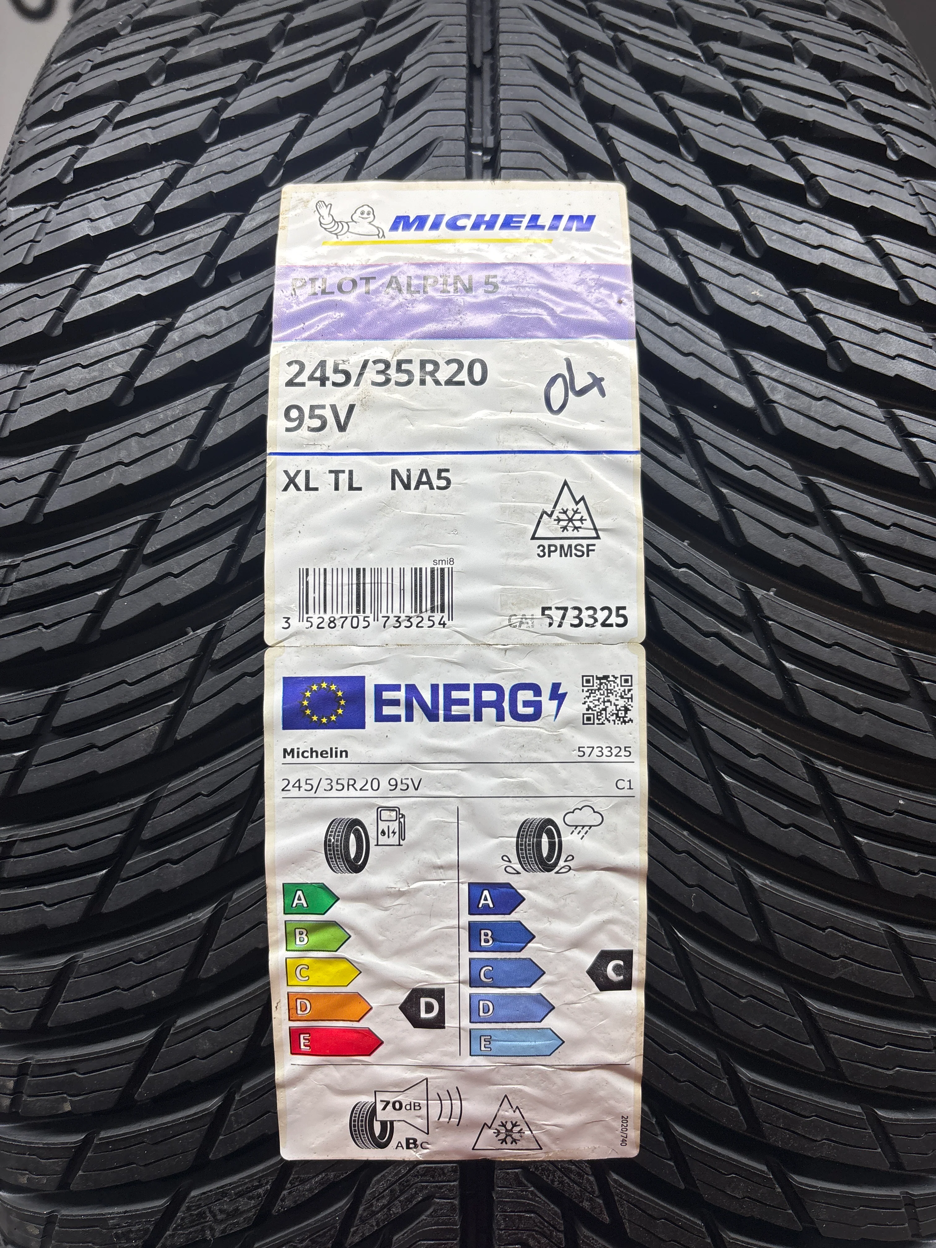 Michelin Pilot Alpine 5 245/35 R20 new tyre - Image 2