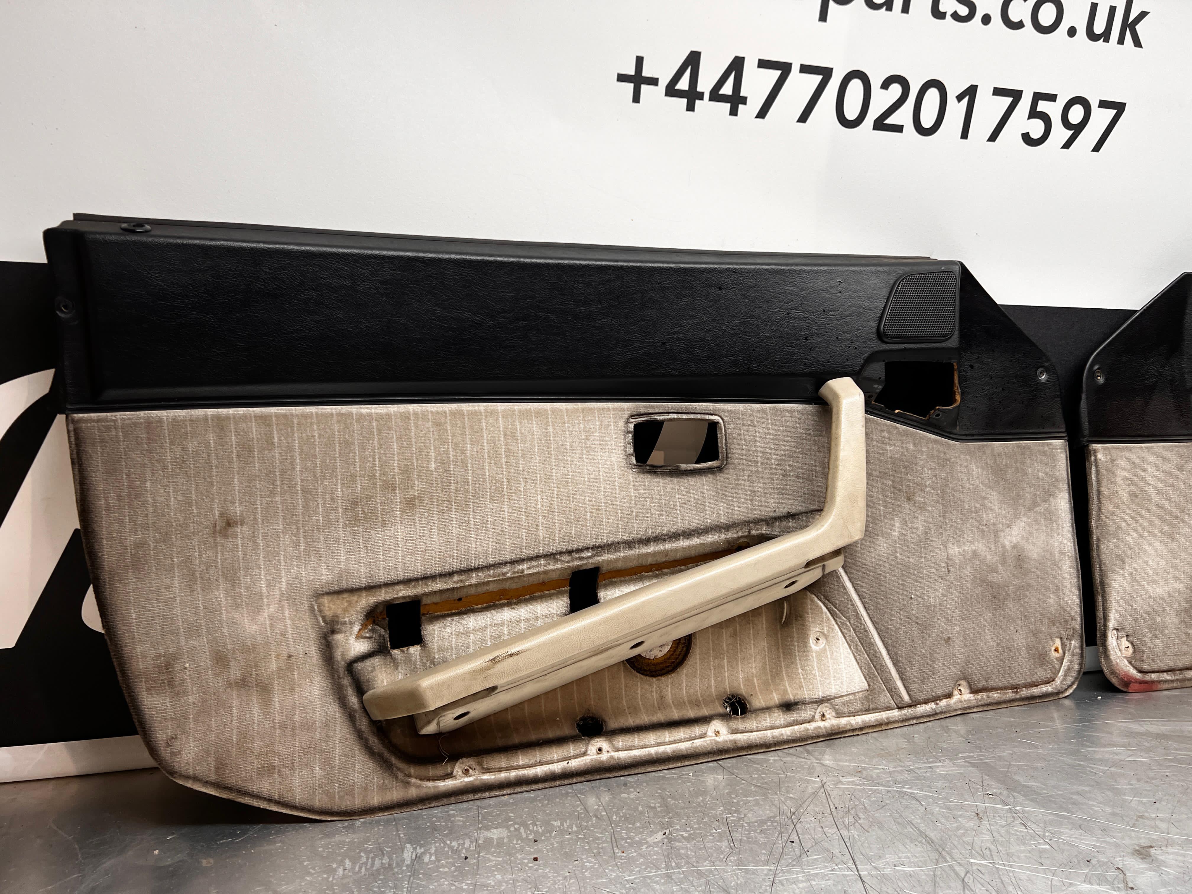 Pair Of Porsche 944 S2 black door cards 944555017 944555018 with sound package, spares or repair - Image 3