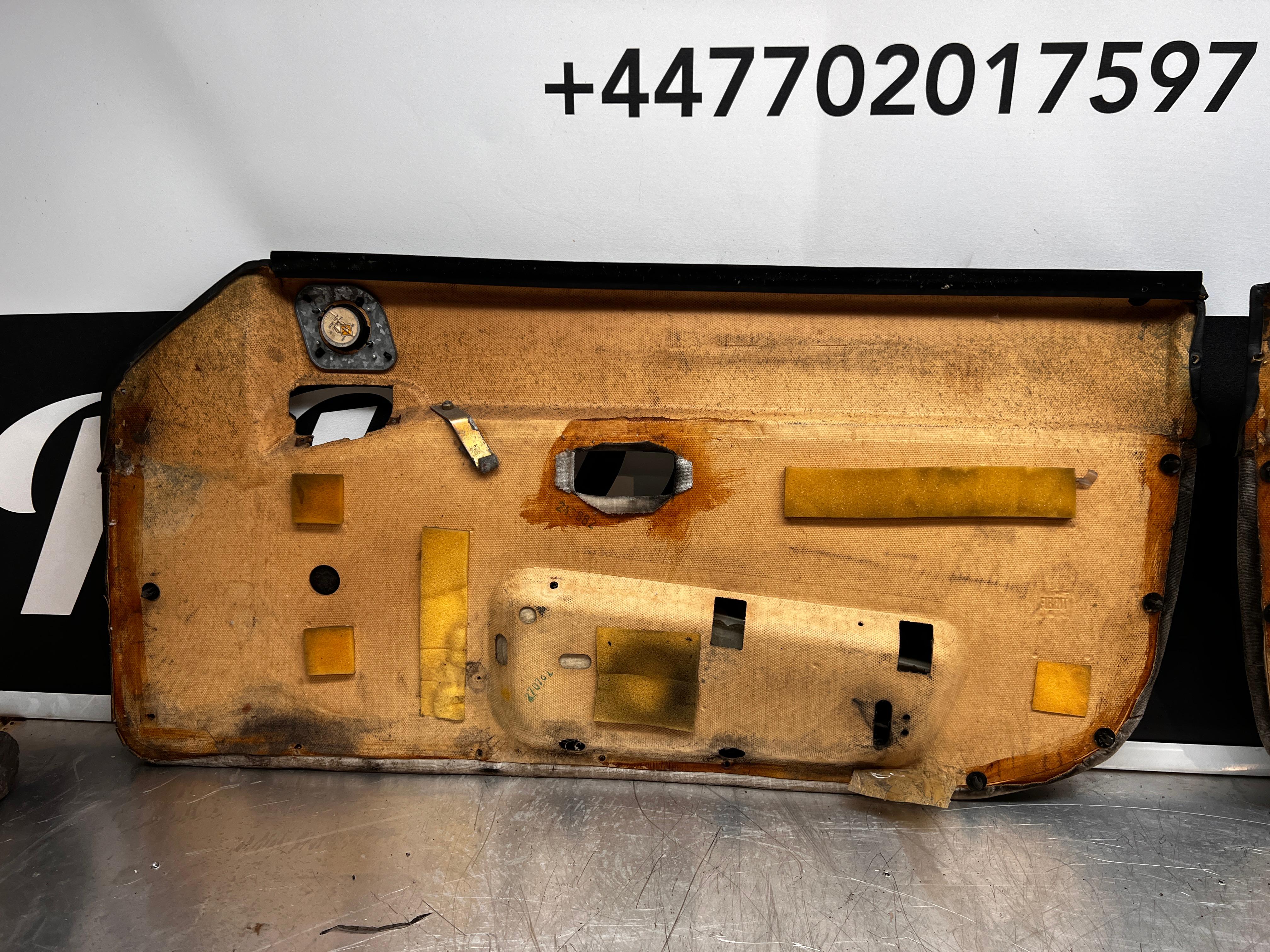 Pair Of Porsche 944 S2 black door cards 944555017 944555018 with sound package, spares or repair - Image 7