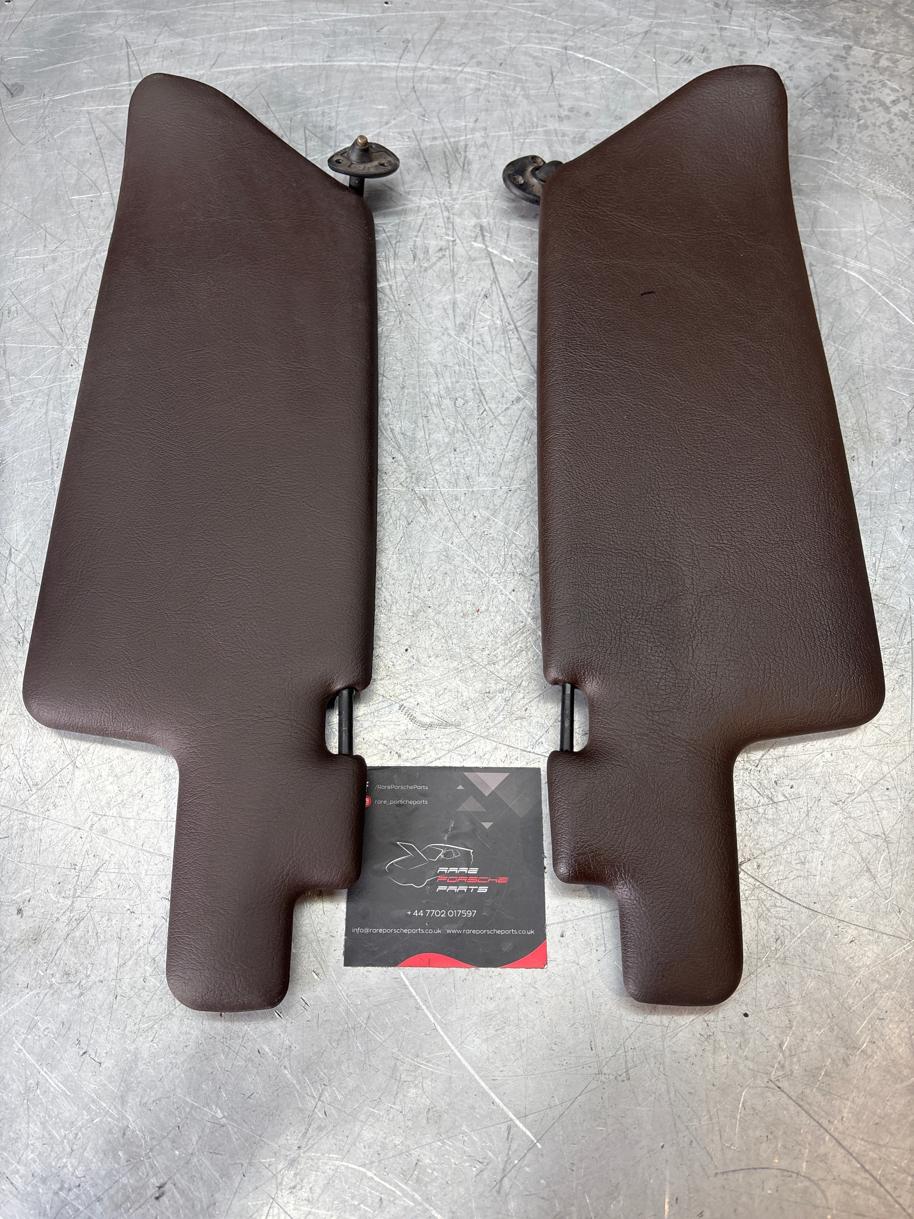 Porsche 924S/944 sun visors in brown, used for late cars 94473103101 94473103201 - Image 4