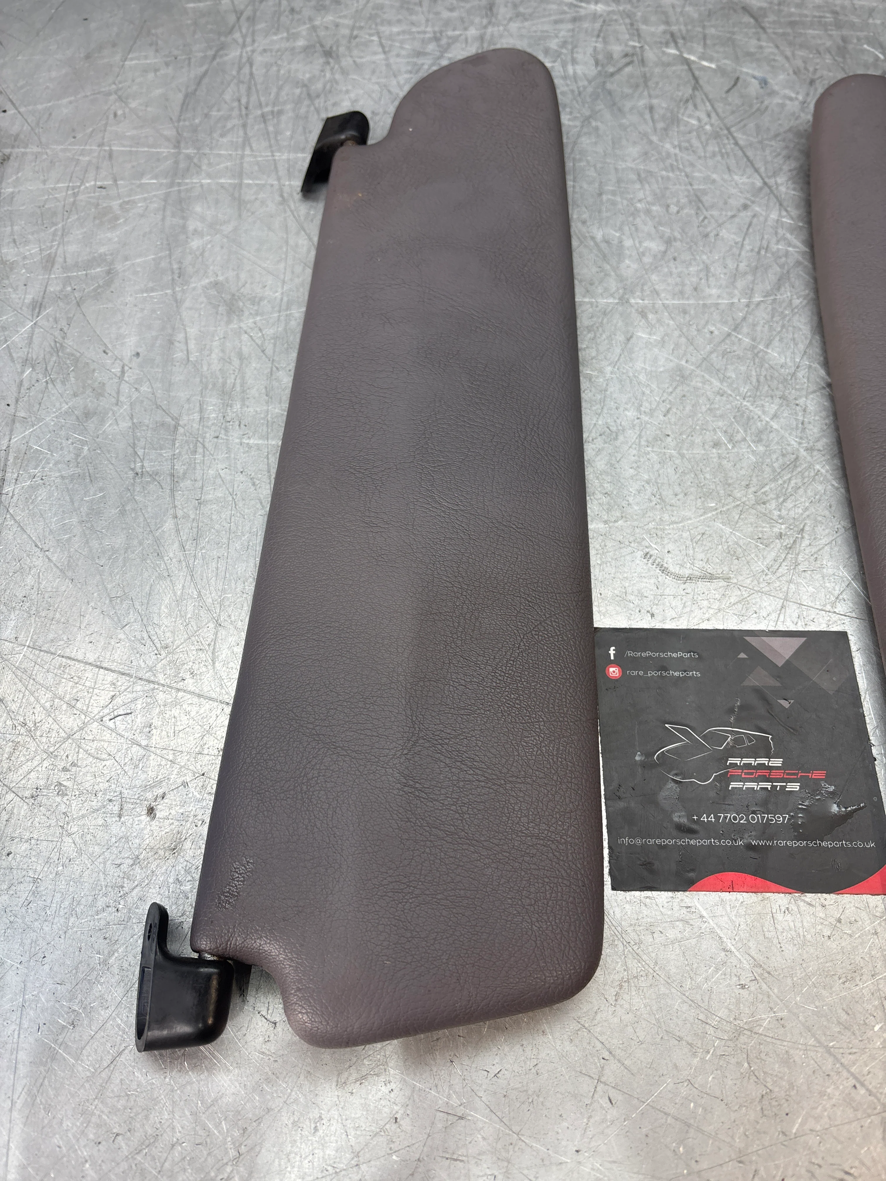 Porsche 944/968 convertible, Cabrio pair of Sun visors, grey, used 94173103111 94173103211 - Image 5