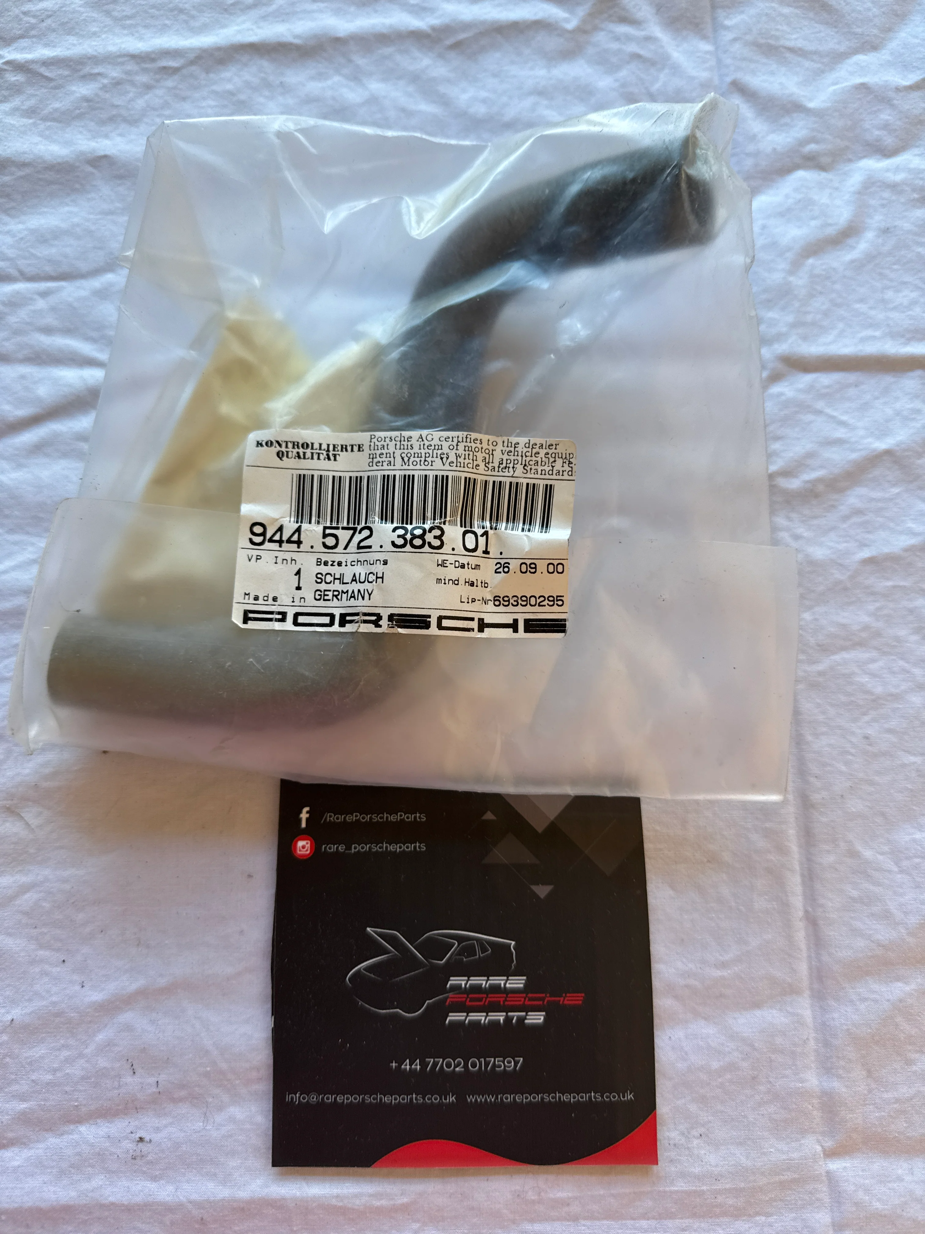 Porsche 944 Heater Hose Control Valve to Core 94457238301 NOS