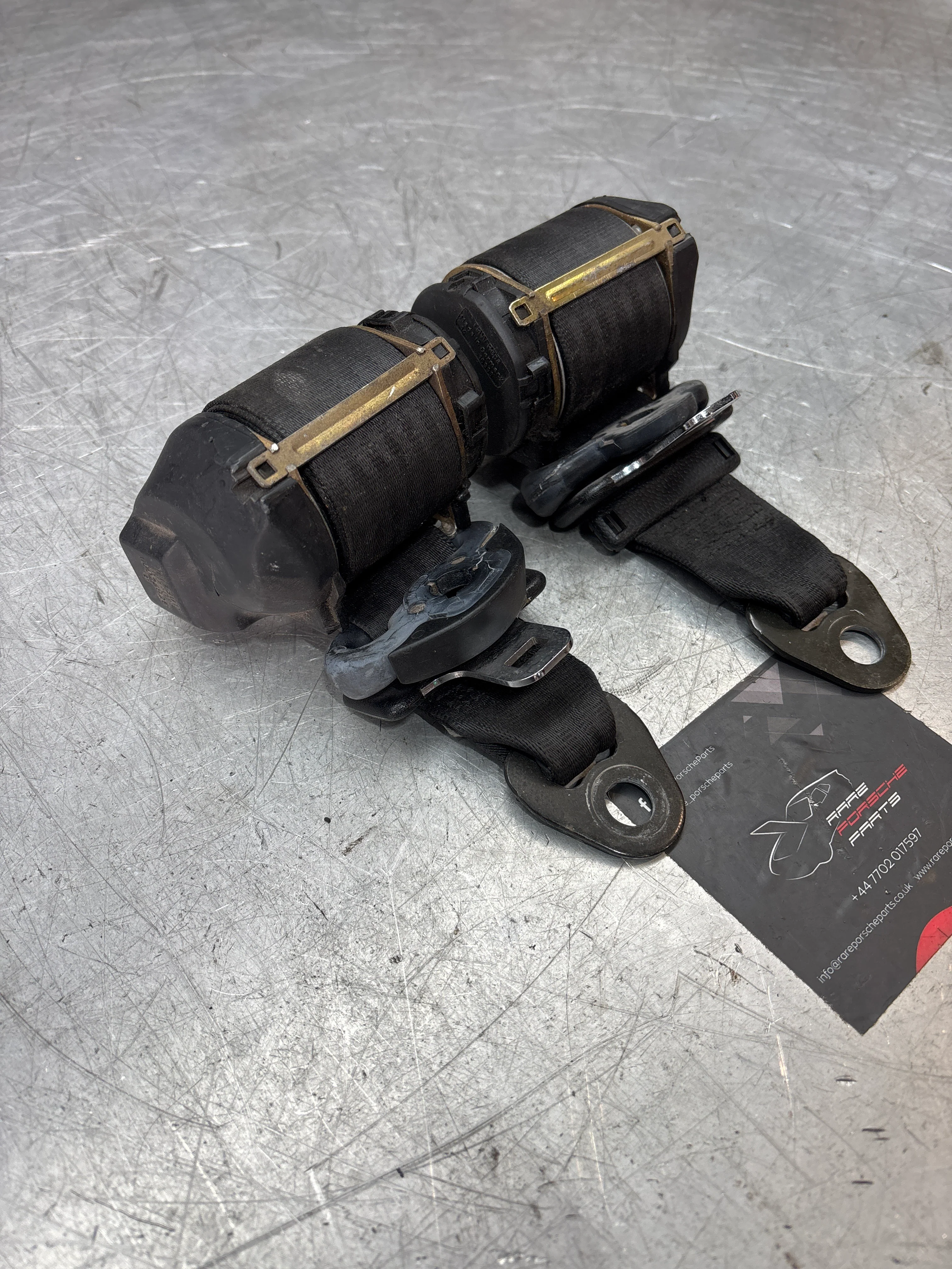 Porsche 924 944 pair of rear seat belts, 94580302102, 94580302202, used - Image 2