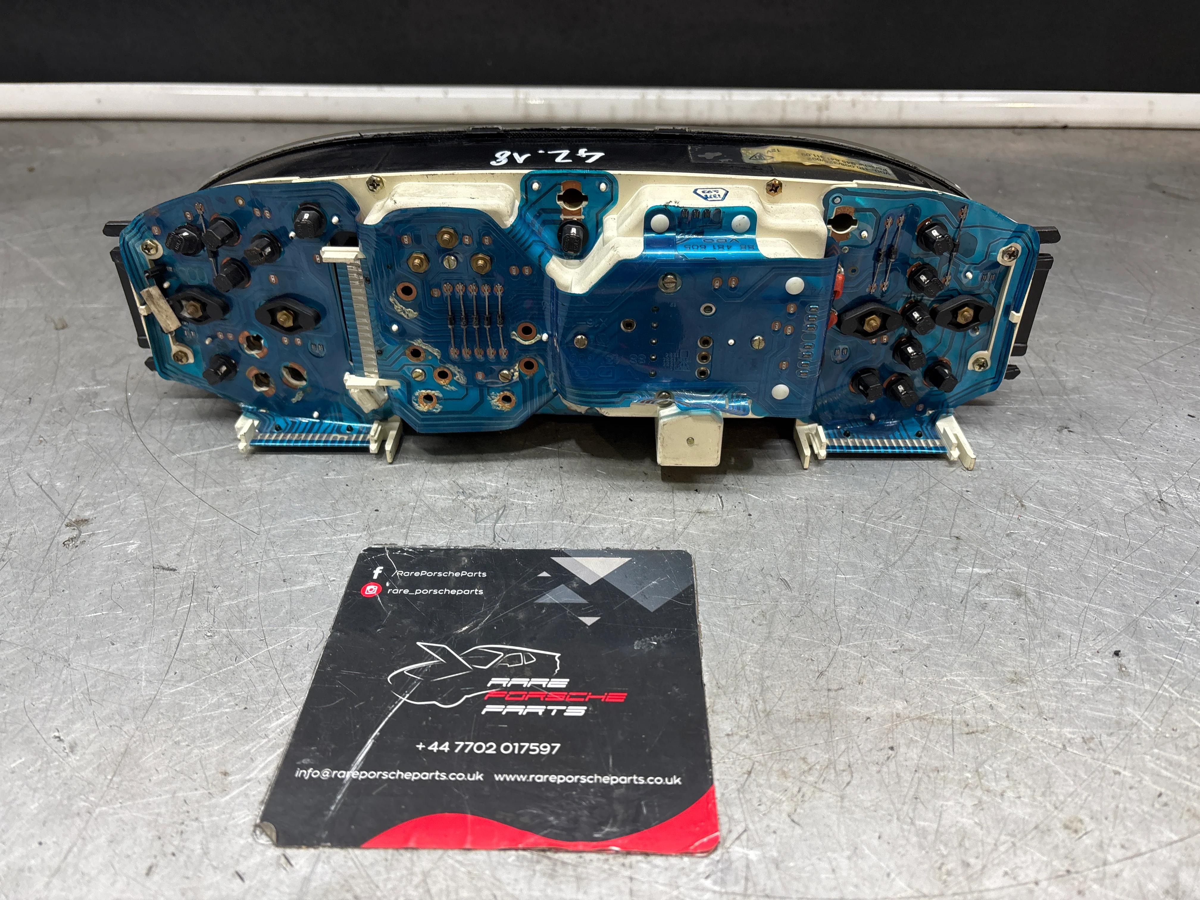 Porsche 968 dash clock binnacle pod speedometer, 94564131109 used 067362 mi - Image 4