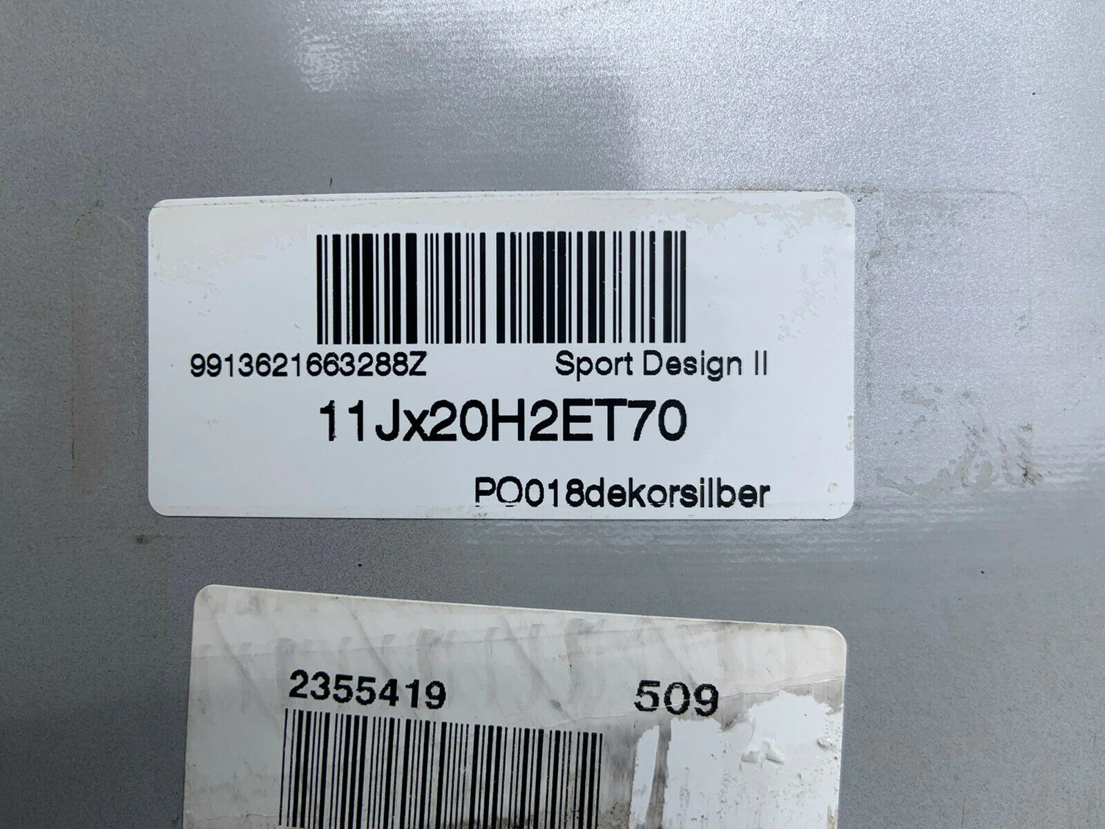 Porsche 991 911 Rear Alloy Wheel 11Jx20" ET70 99136216632 - Image 3