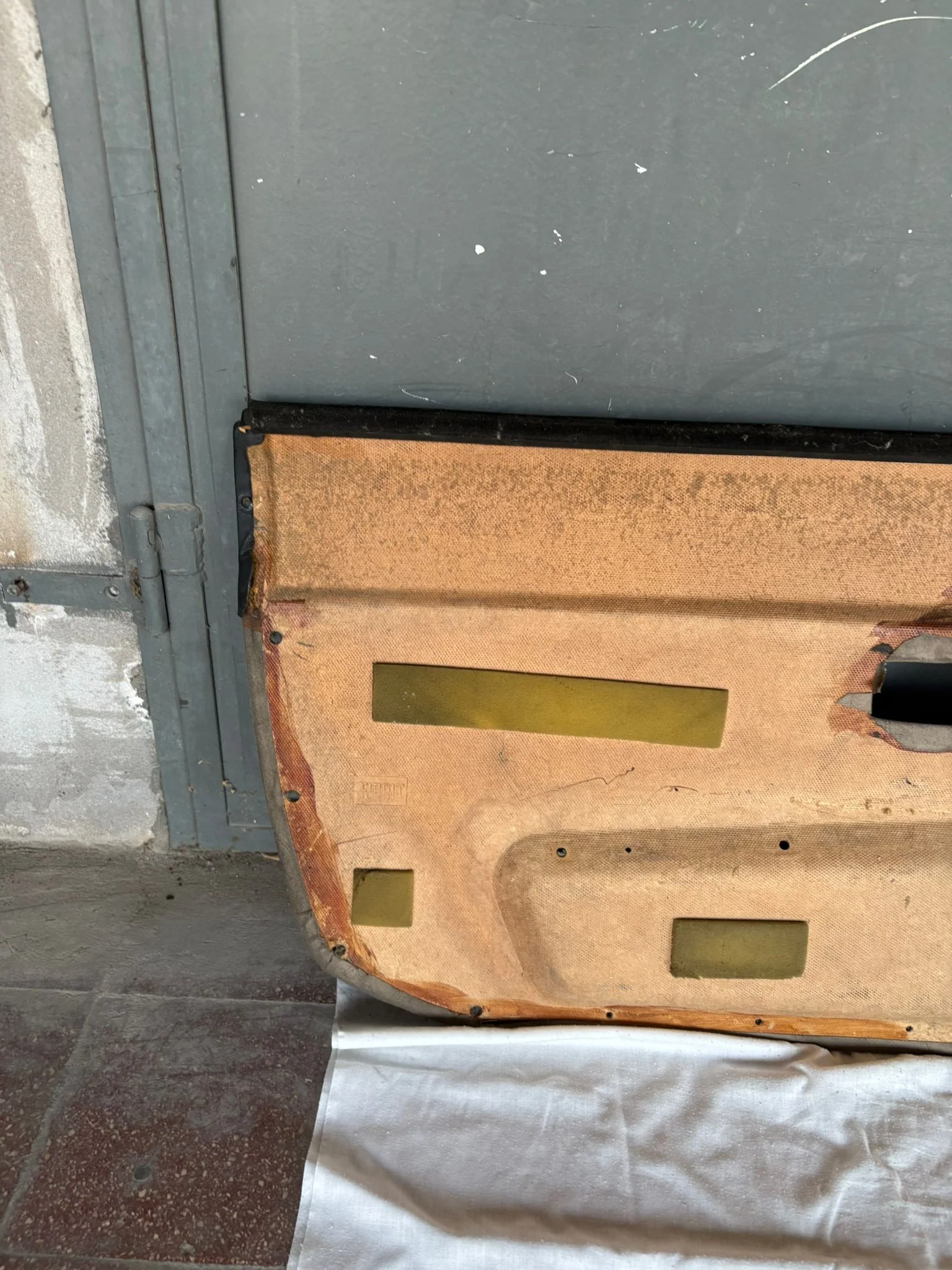 Pair Of Porsche 944 black/beige Porsche scripted fabric door cards 94455501701 94455501801 used, very nice condition. - Image 19