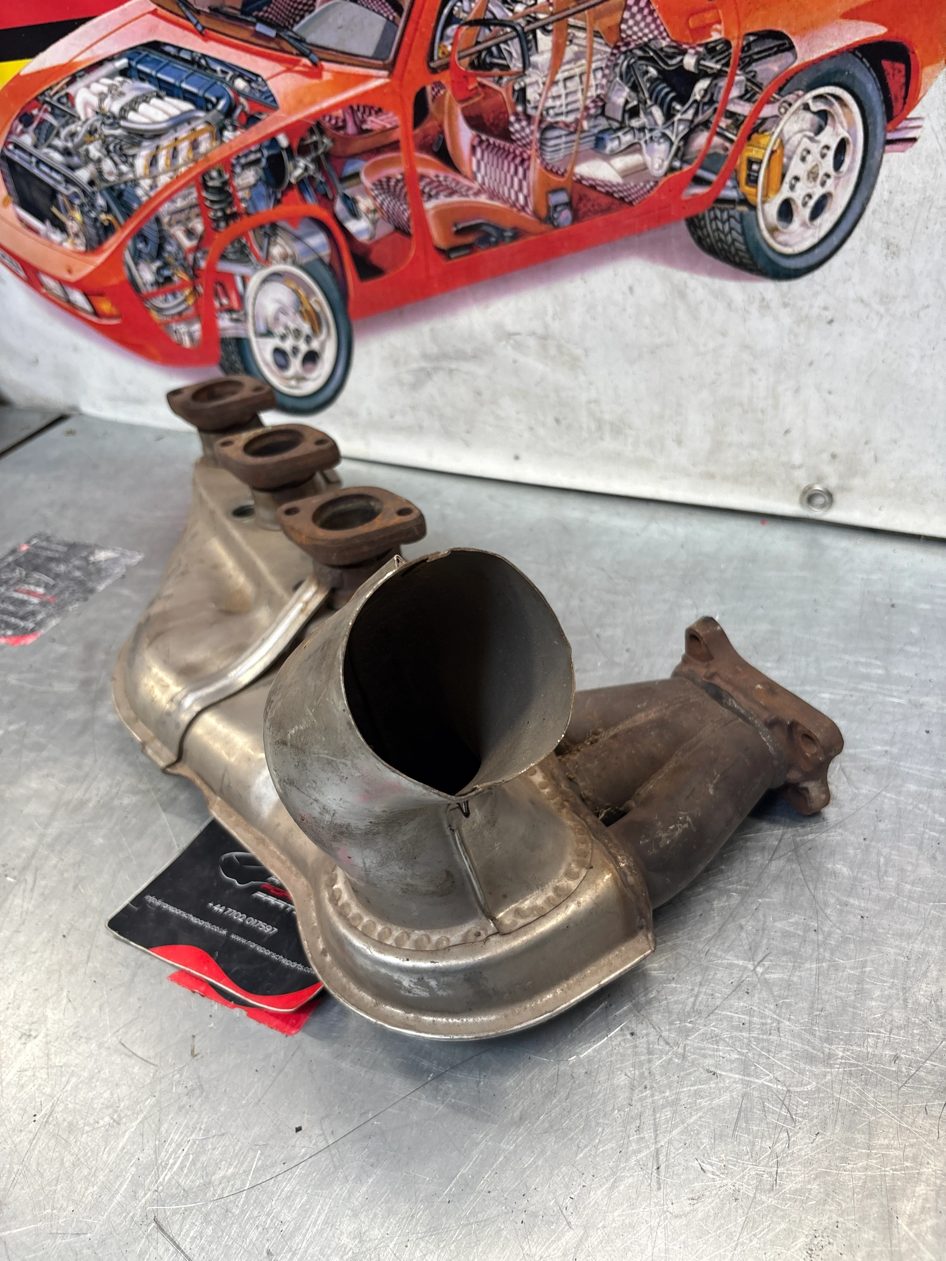 Porsche 911 964 right heat exchanger, used 96421104004 - Image 7