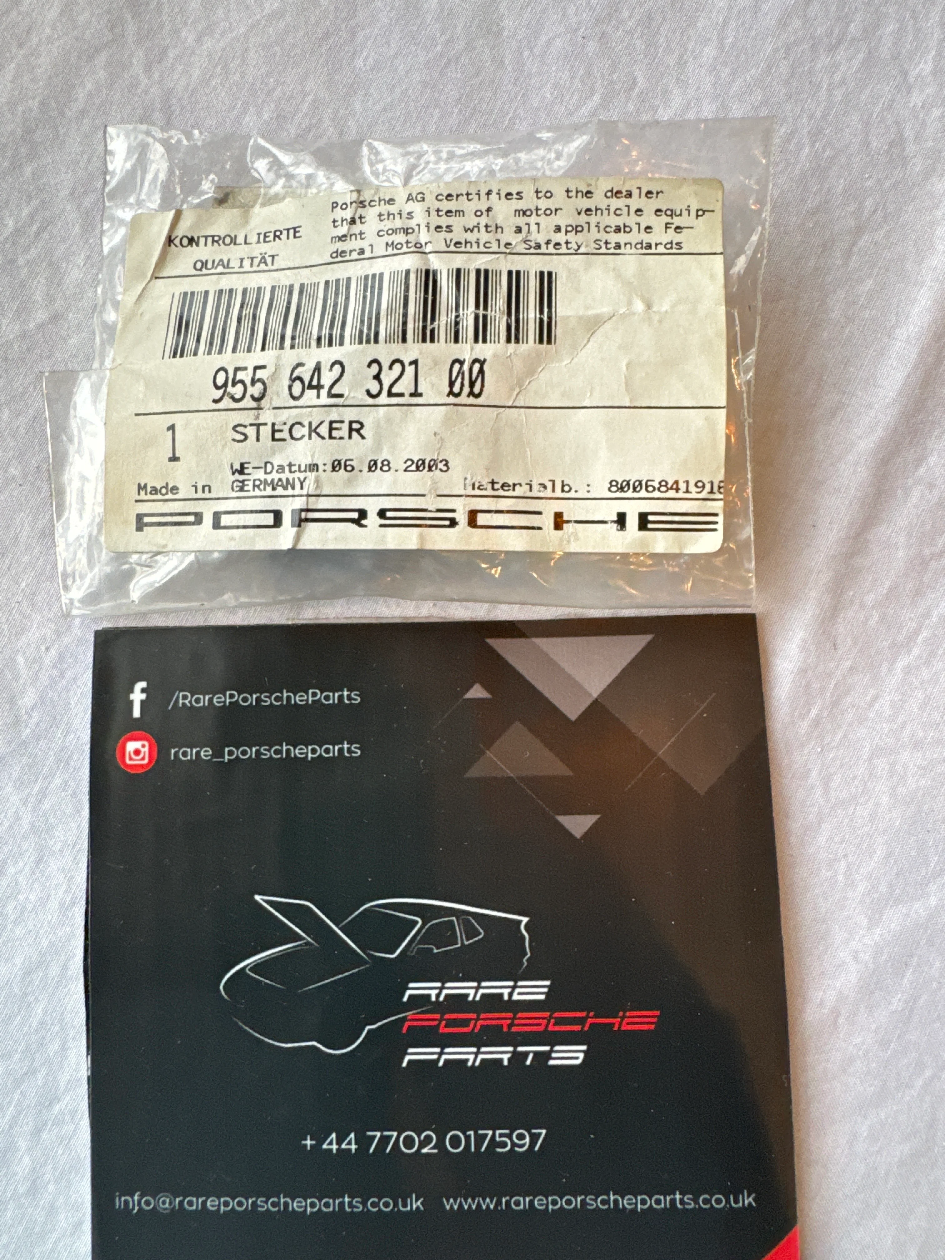 Porsche 911 flat contact 95564232100 NOS - Image 2