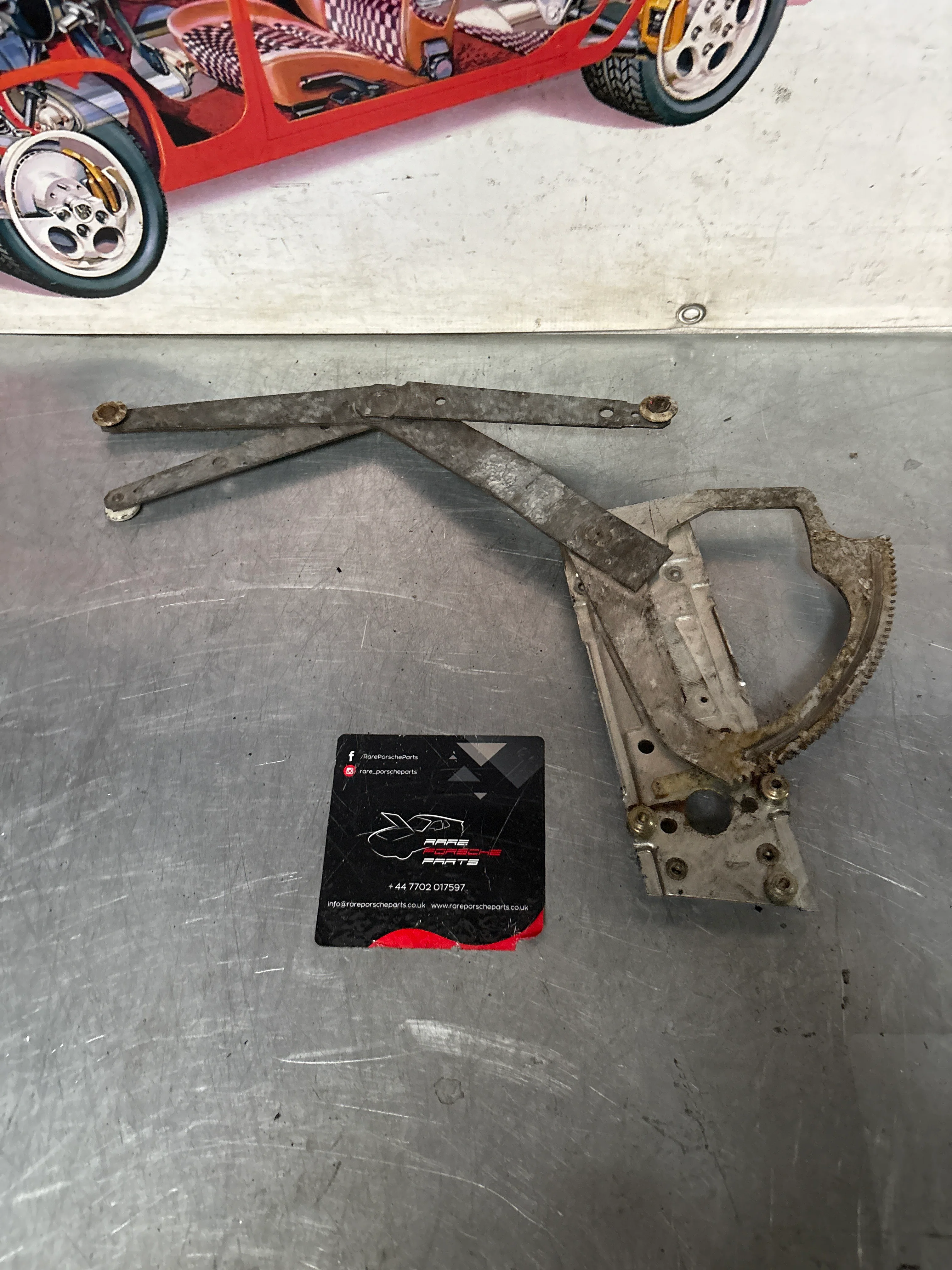 Porsche 911 left window regulator, used 91154200345 - Image 2