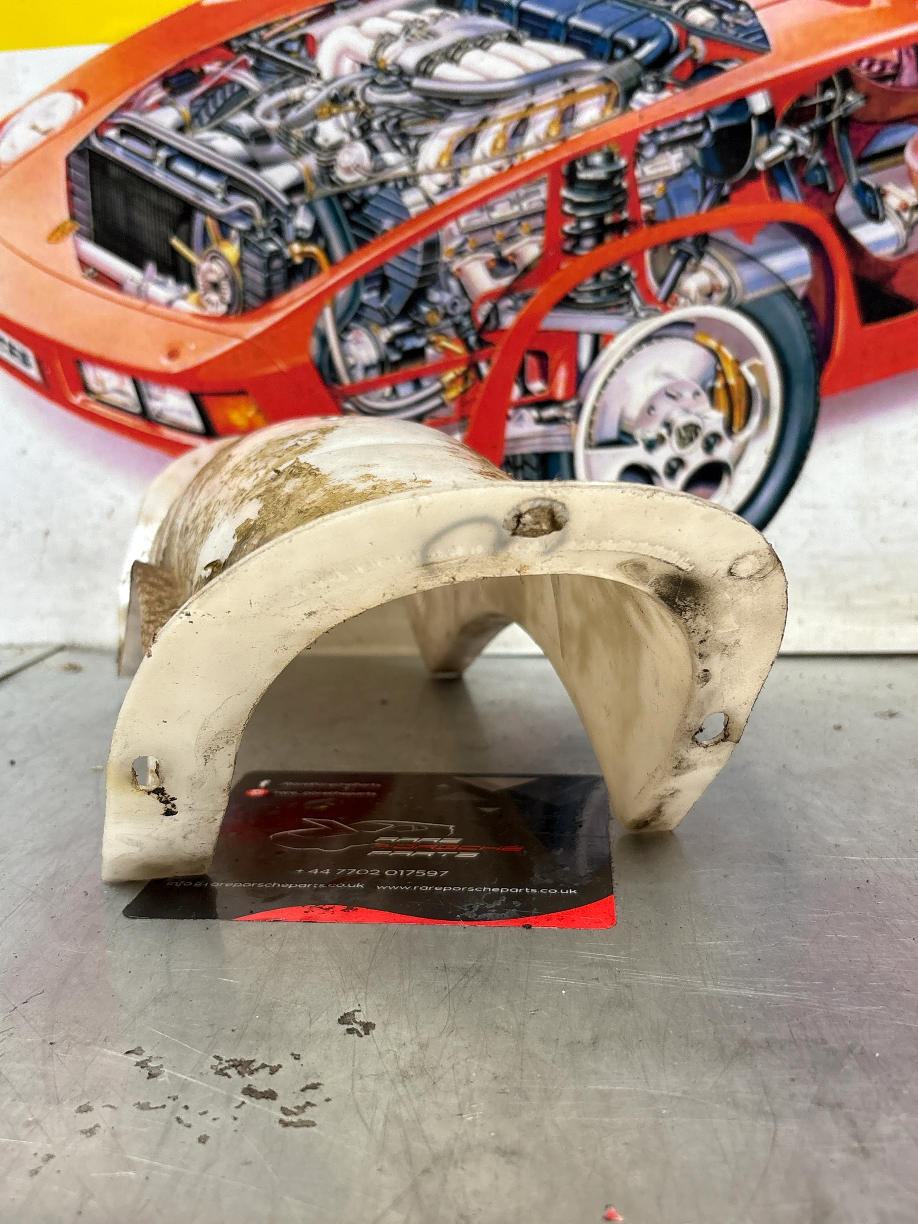 Porsche 924 76-79 filler neck cover, used 477201347C - Image 2