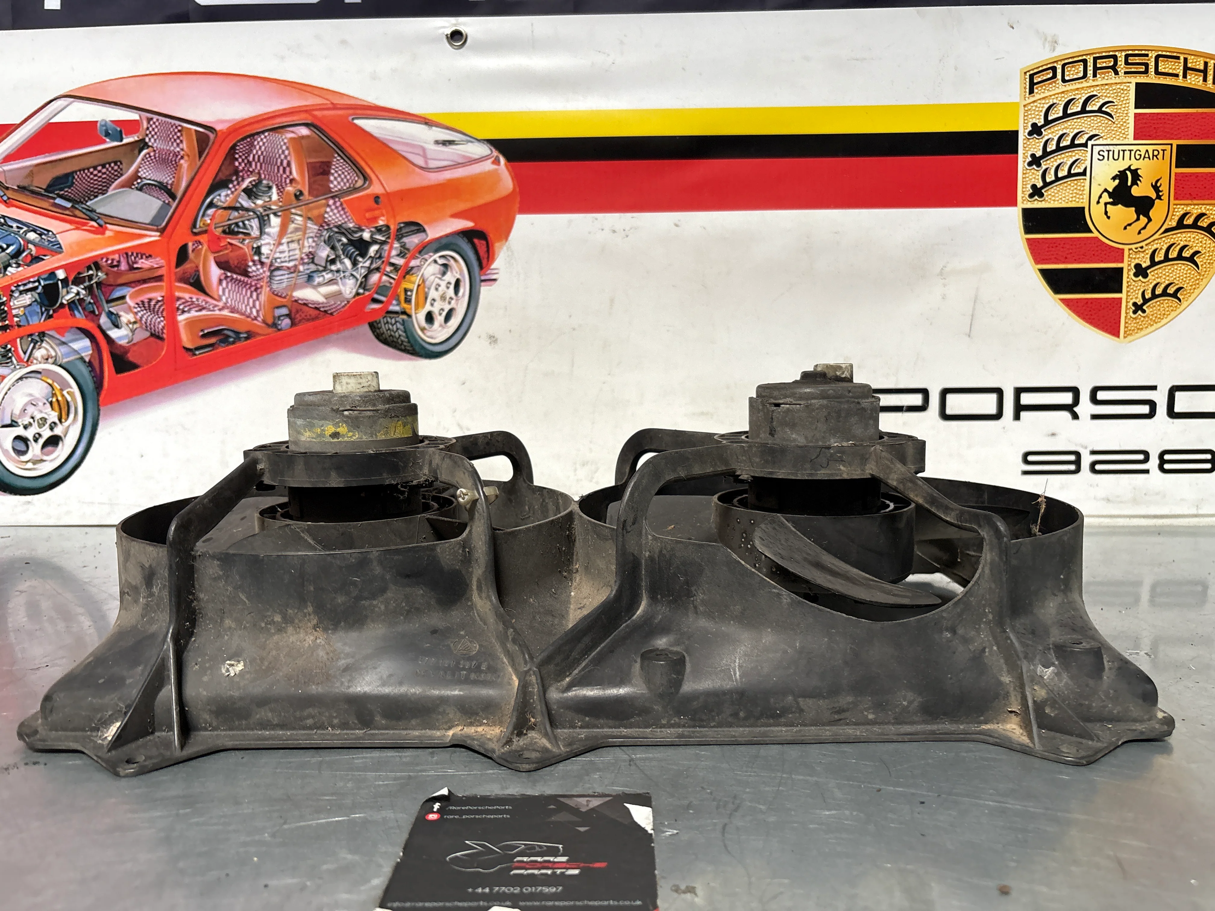 Porsche 924 / 924 Turbo / 944 twin radiator, used 477121207E / 477959455C - Image 4