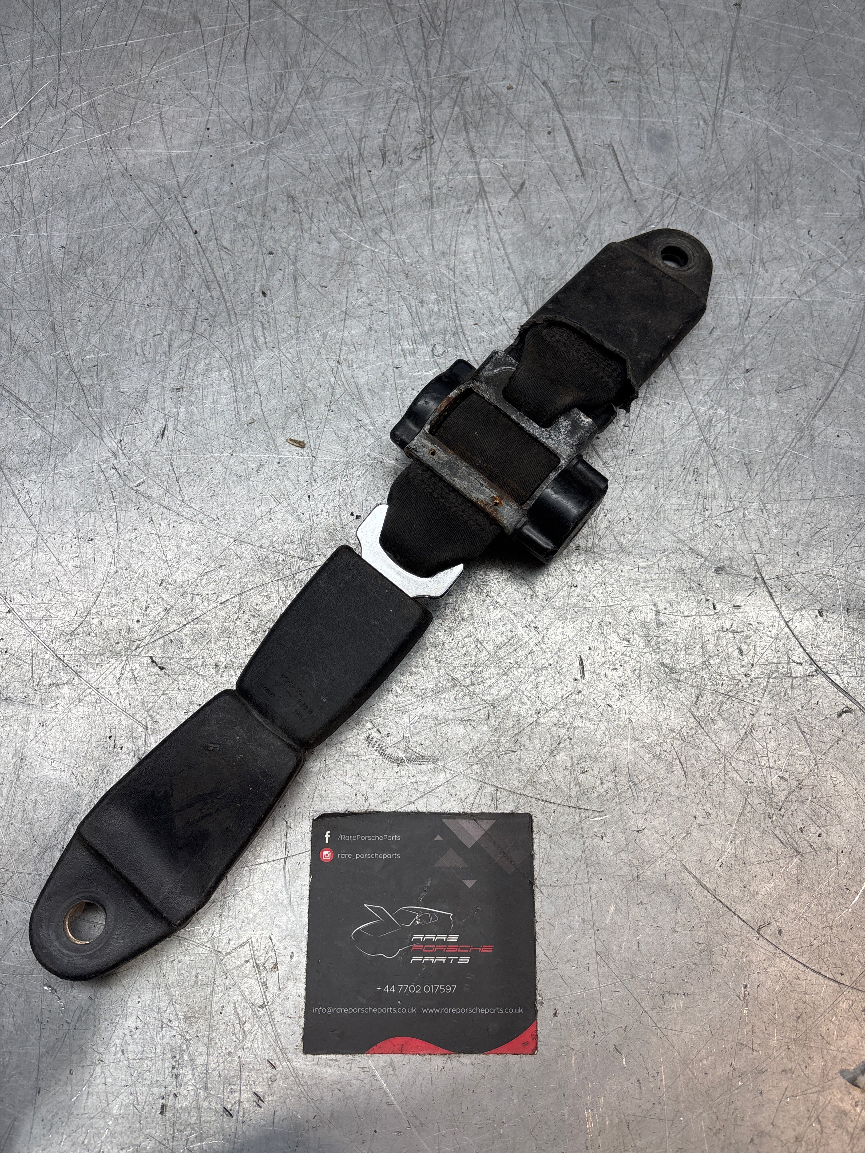 Porsche 924 944 2 point rear seat  belt with buckle 477857787C used - Image 2