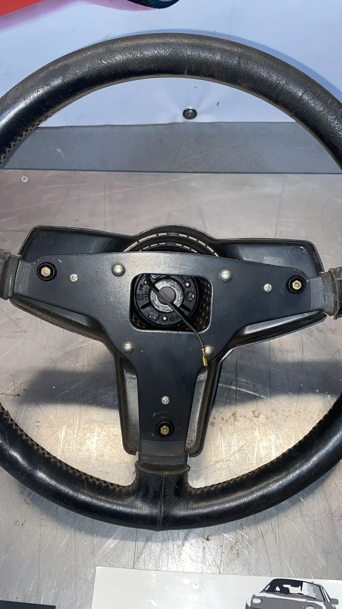 Porsche 924 / 944 3 spoke steering wheel, used - Image 5