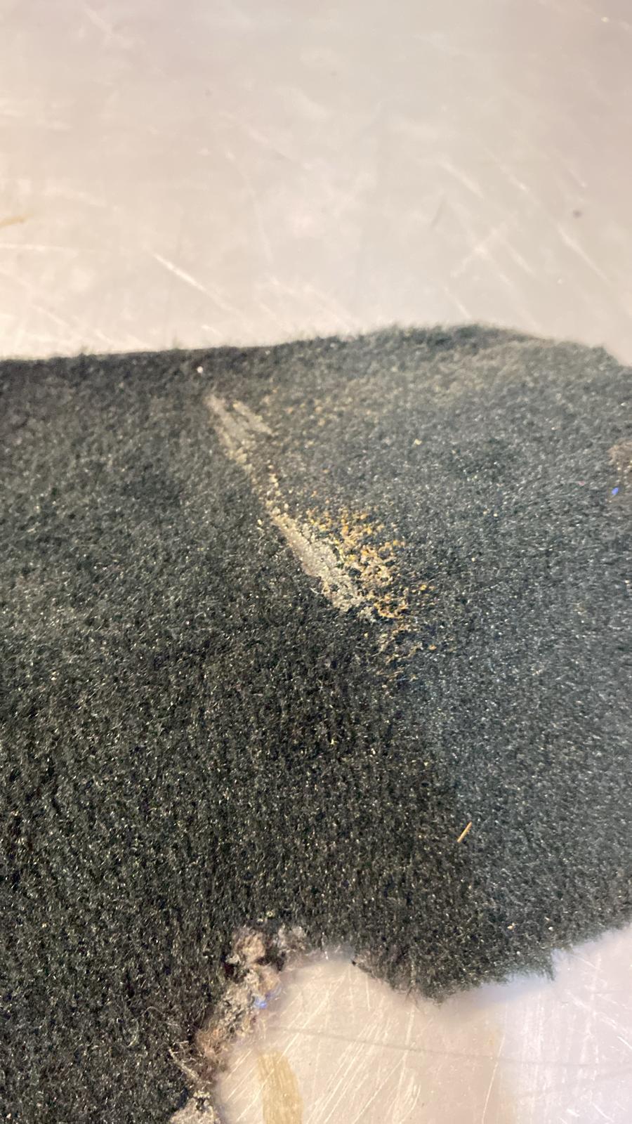 Porsche 924/944 85.5- rear left side trim carpet, black, 94455508301, used - Image 6