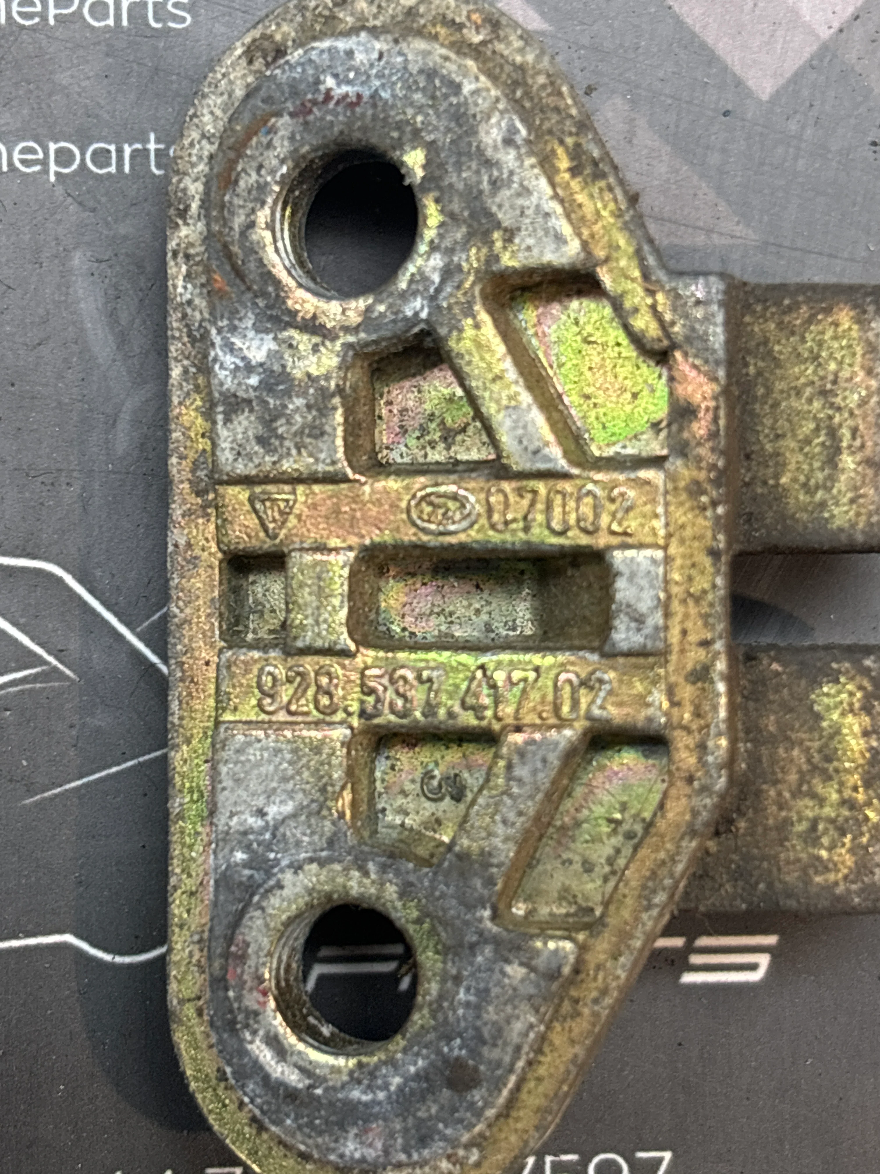 Porsche 924 944 928 door stop check strap bracket left 92853741702 used - Image 3