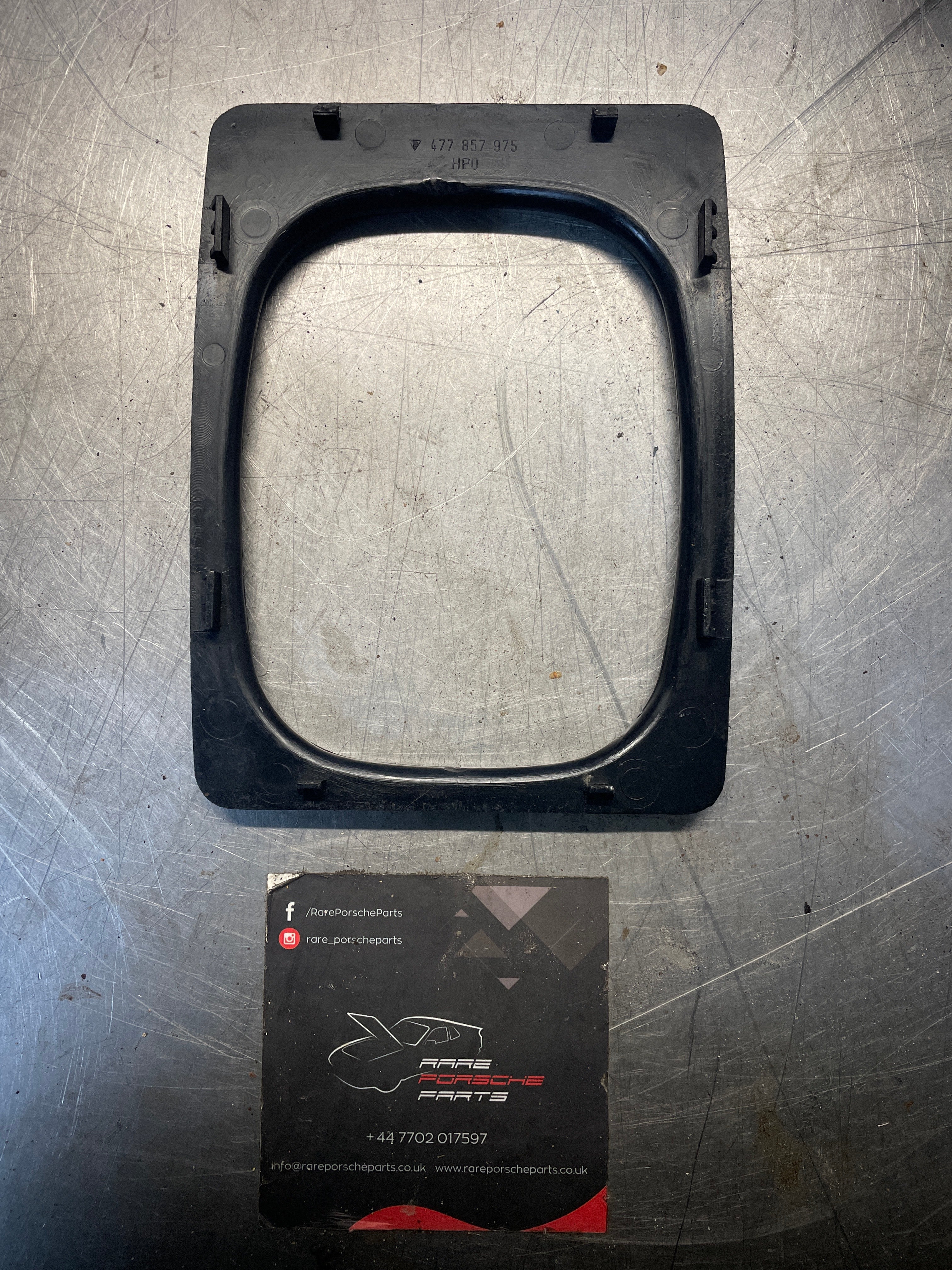 Porsche 924/944 (early 944) gear lever boot console trim black 477857975 used - Image 3