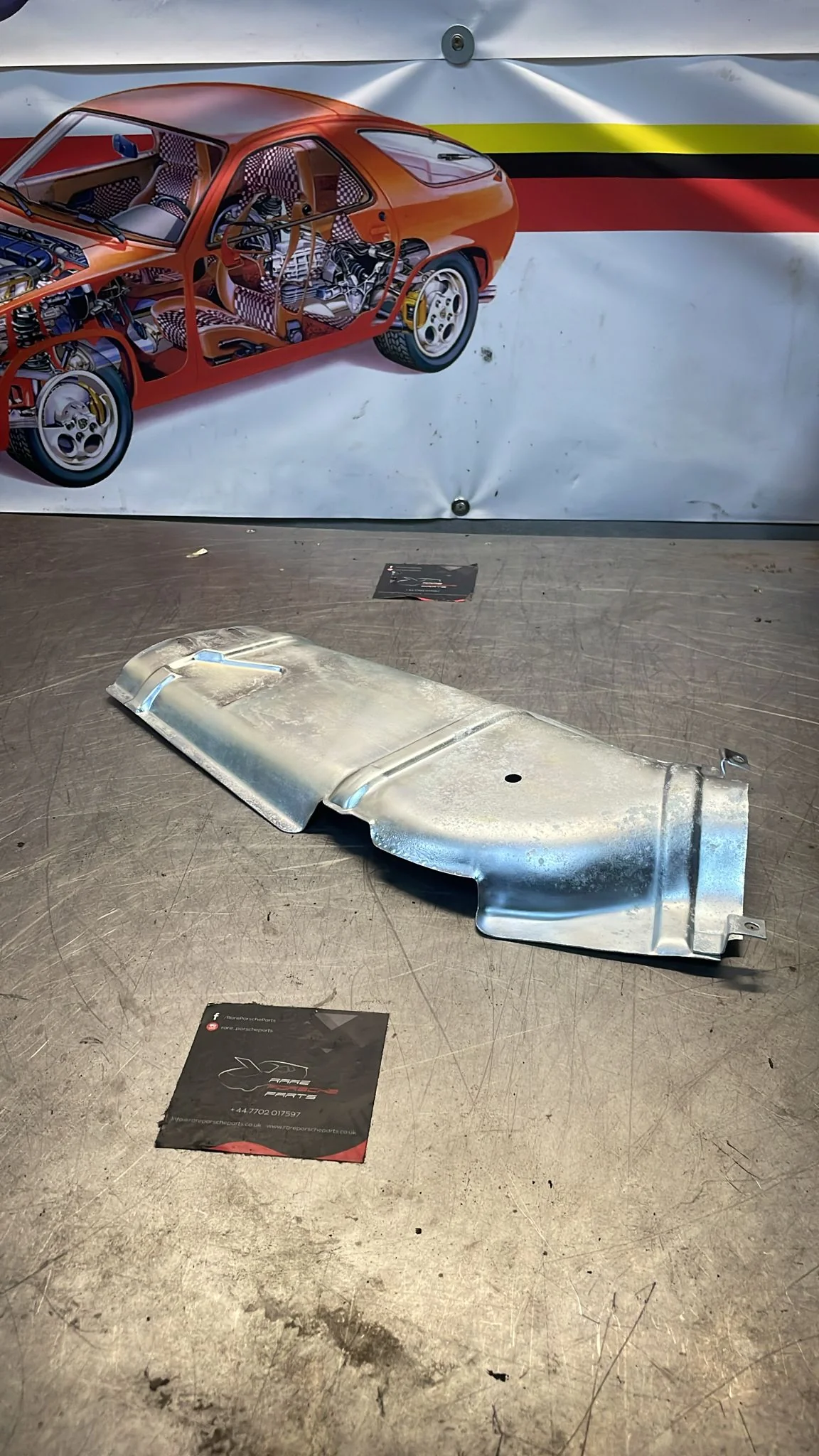 Porsche 924 944 front heat shield, 477803387B, refurbished
