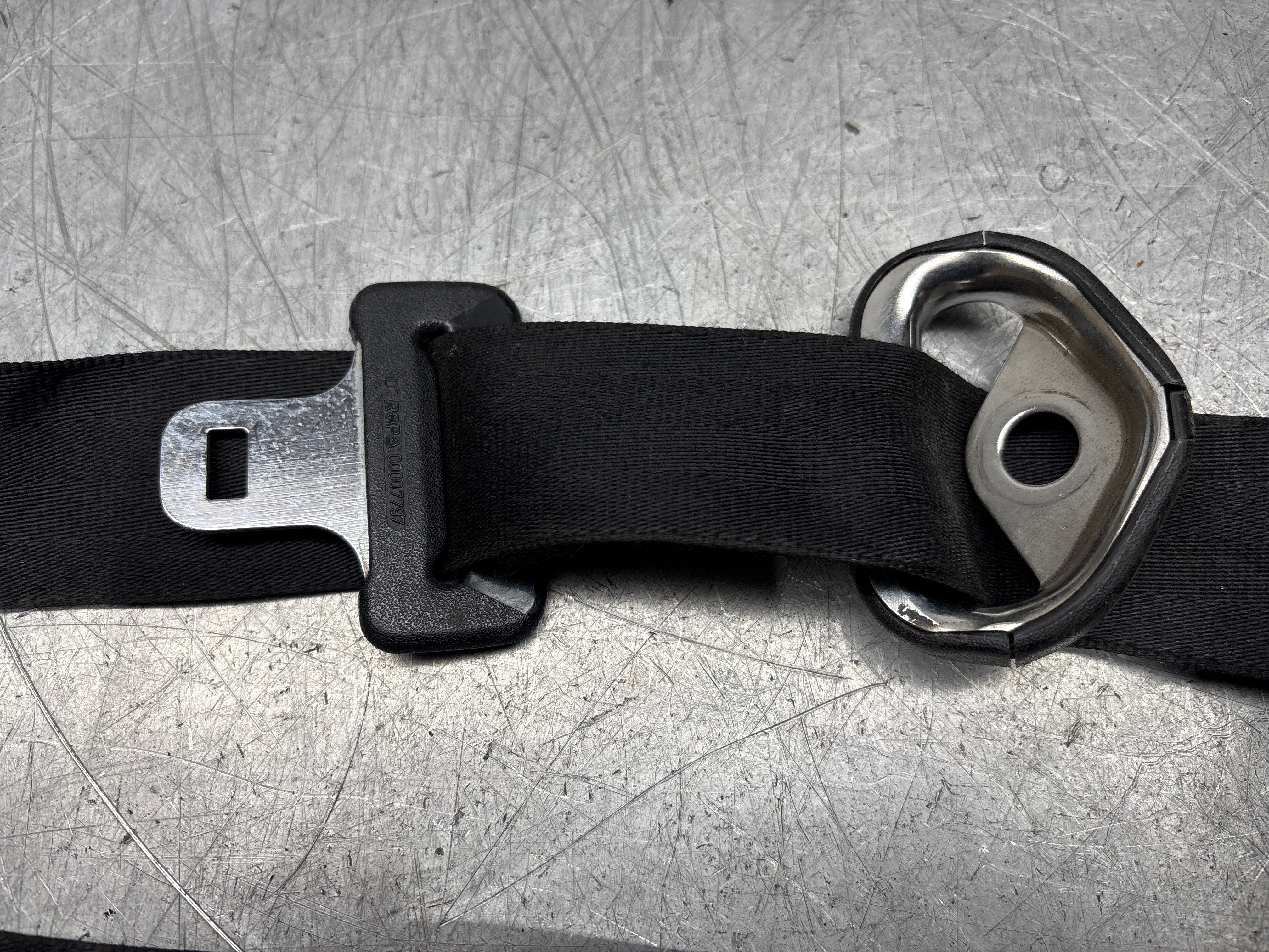 Porsche 924 944 left N/S front seat belt, used 477857705E - Image 2