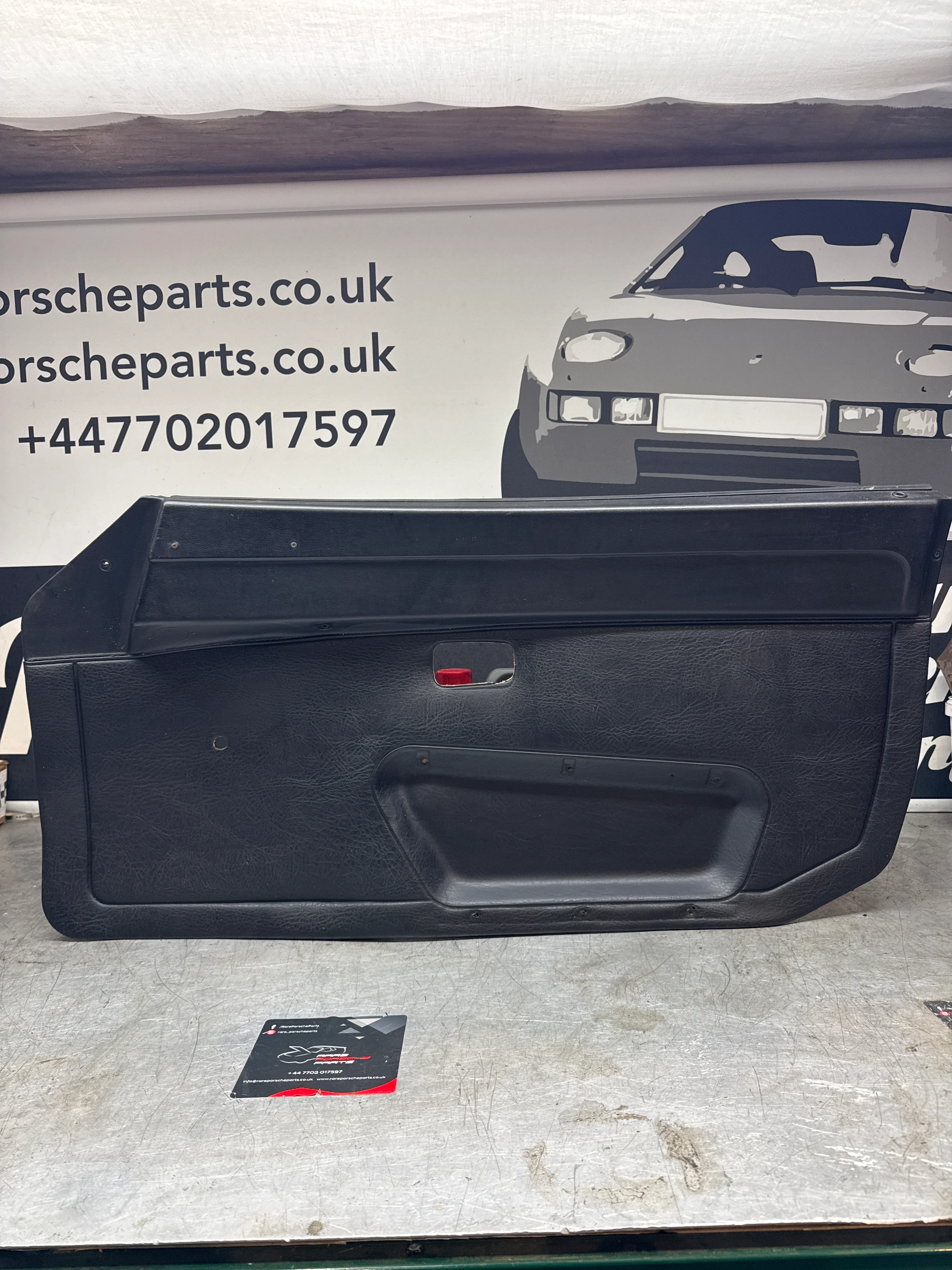 Porsche 924 Black LHD Right Door Card. Manual window (non electric) 477867011