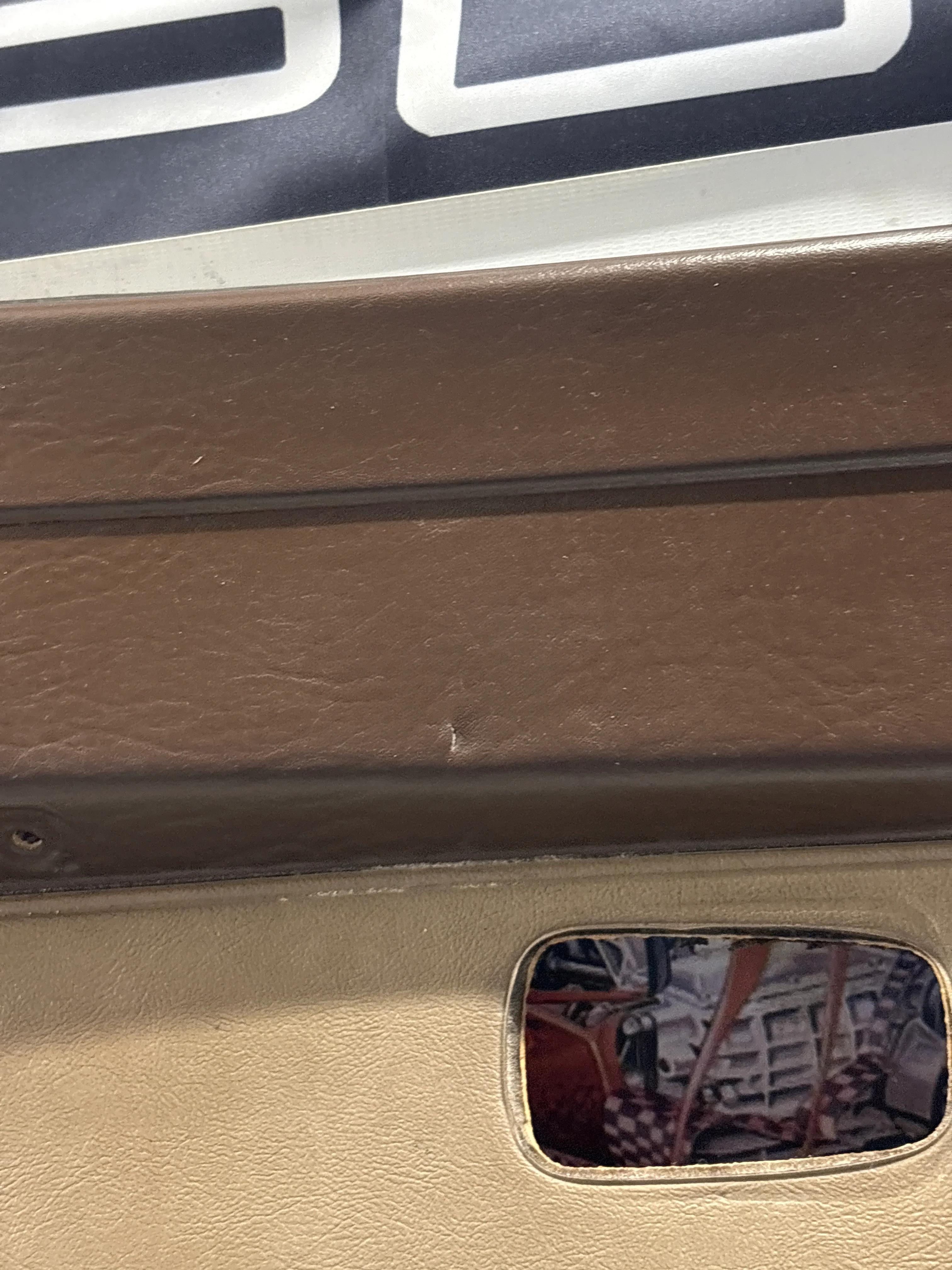 Porsche 924 brown/beige electric window door card, right, off side 477867012 used - Image 5