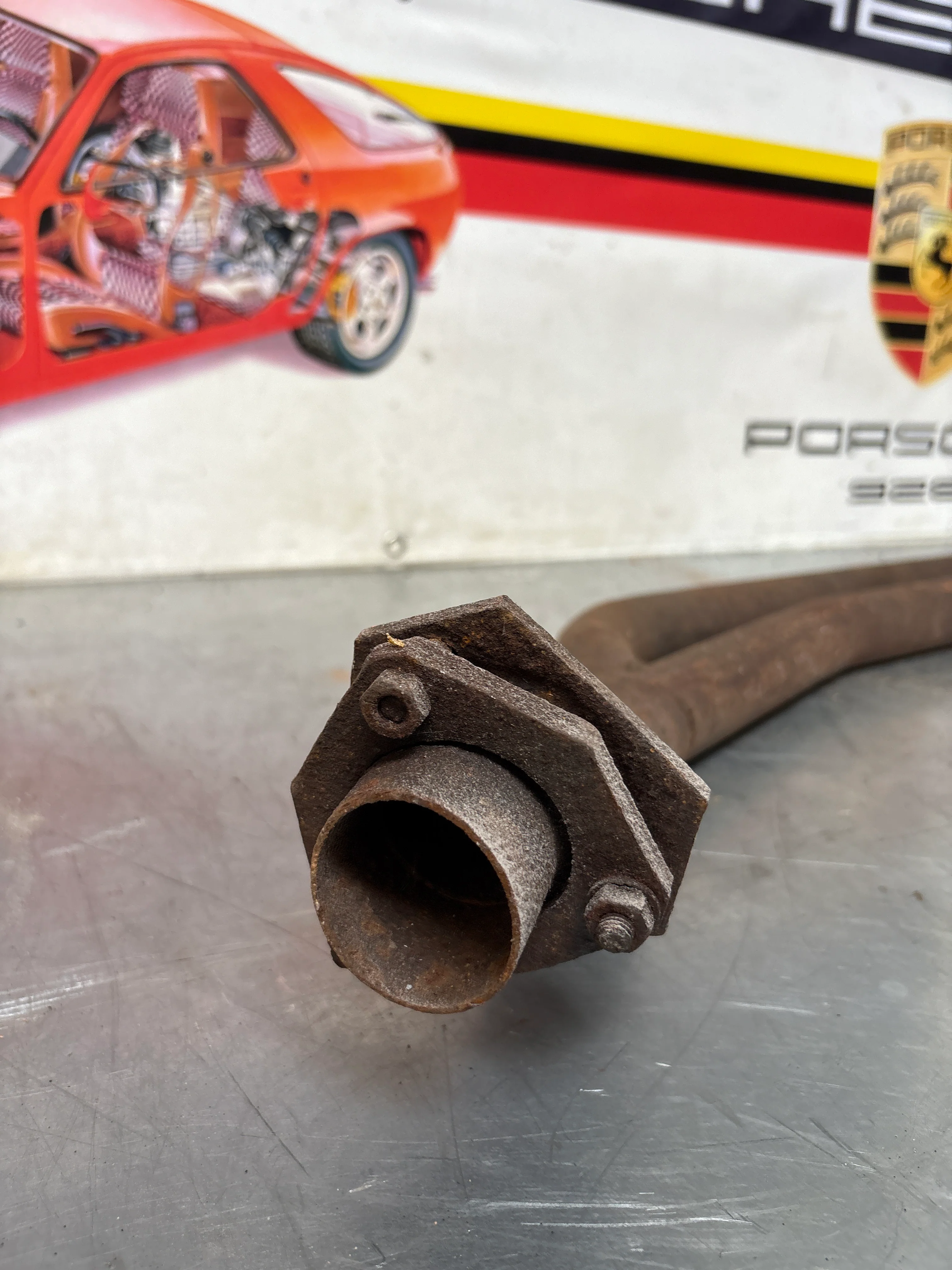 Porsche 924 exhaust pipe, used LHD only! 477253101H - Image 3