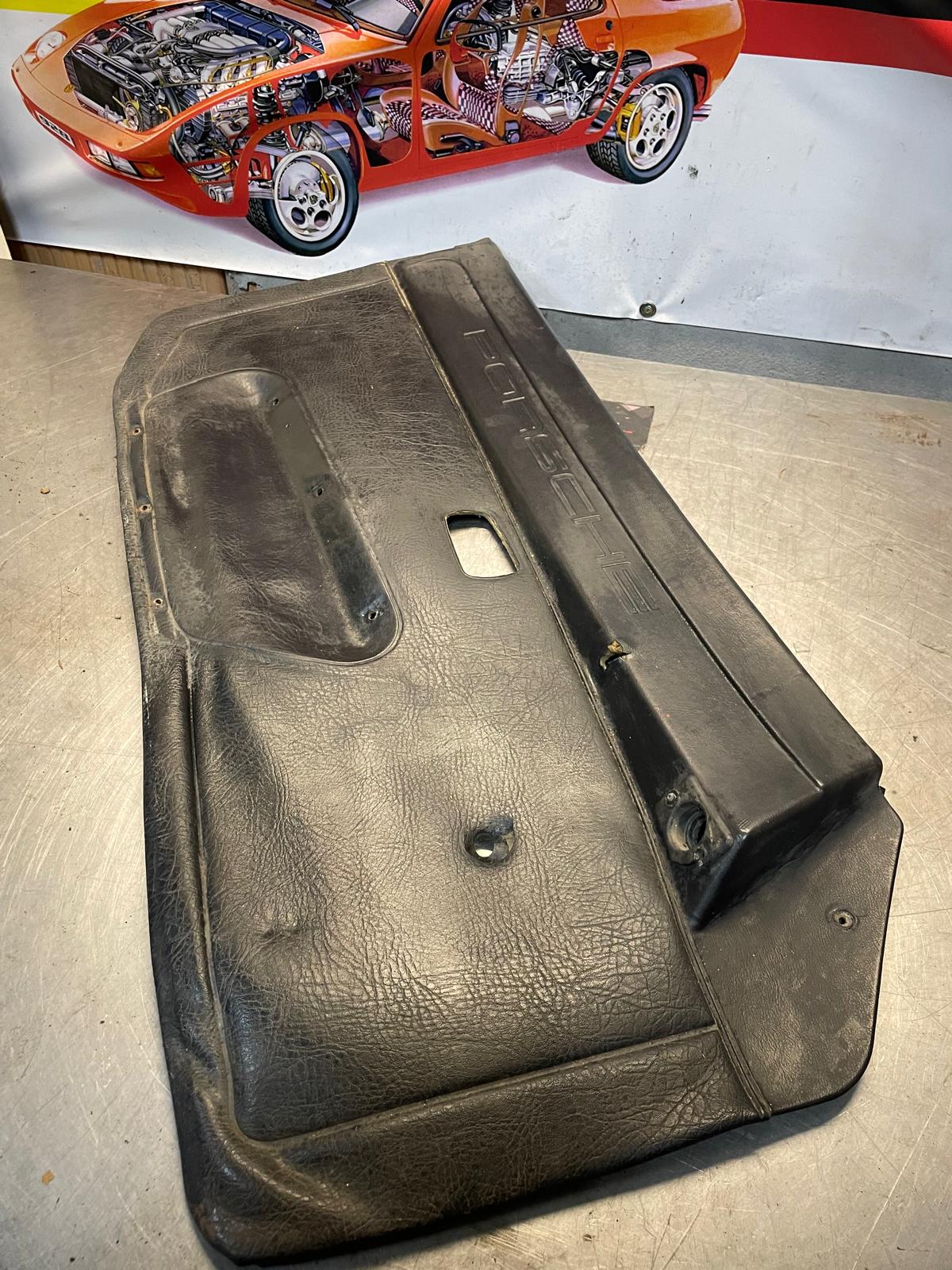 Porsche 924 manual scripted black door card, left, near side 477867011 spares or repair, please study the photos - Image 5