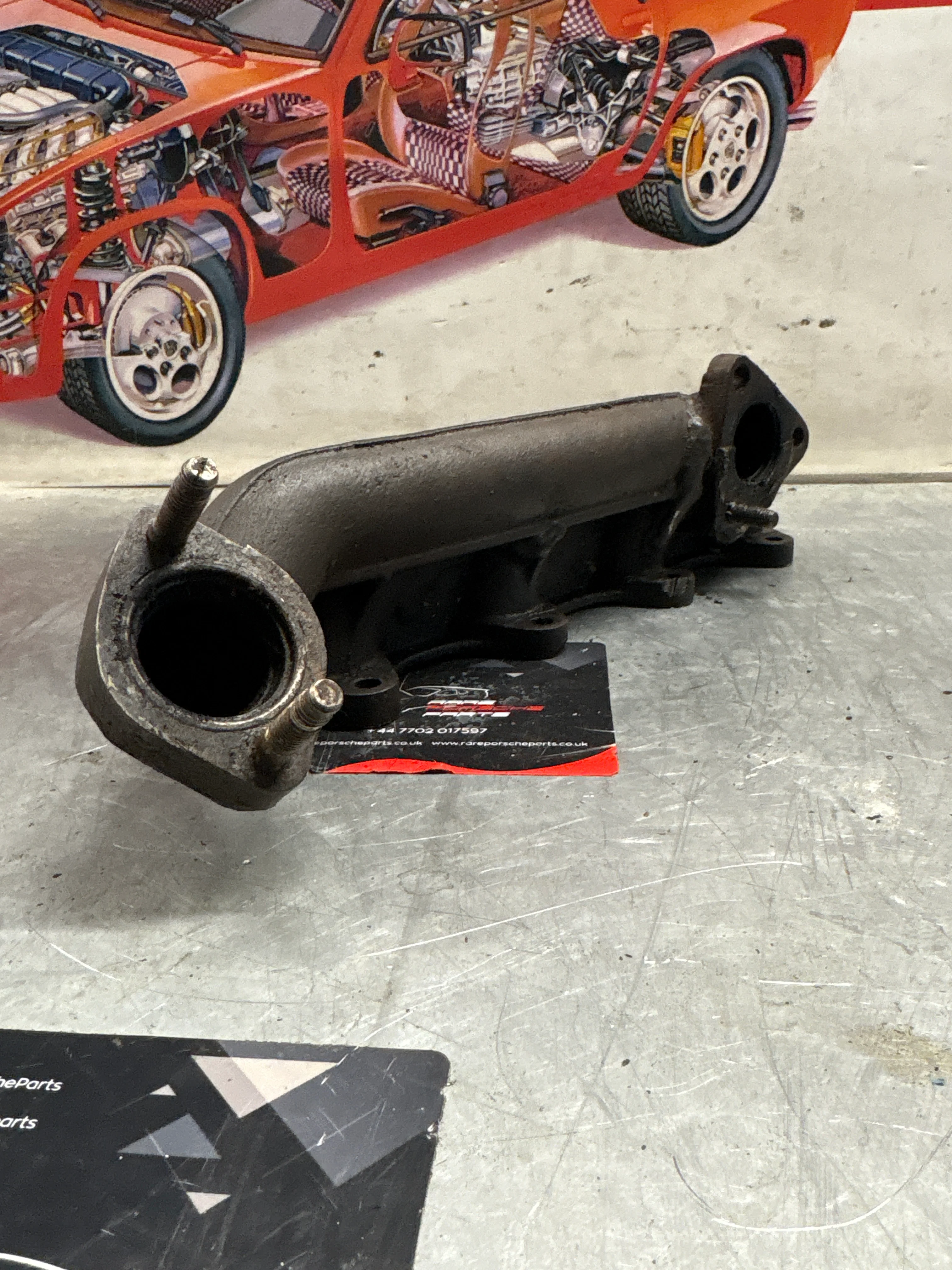 Porsche 924 Turbo exhaust manifold, used 9311115960R - Image 2