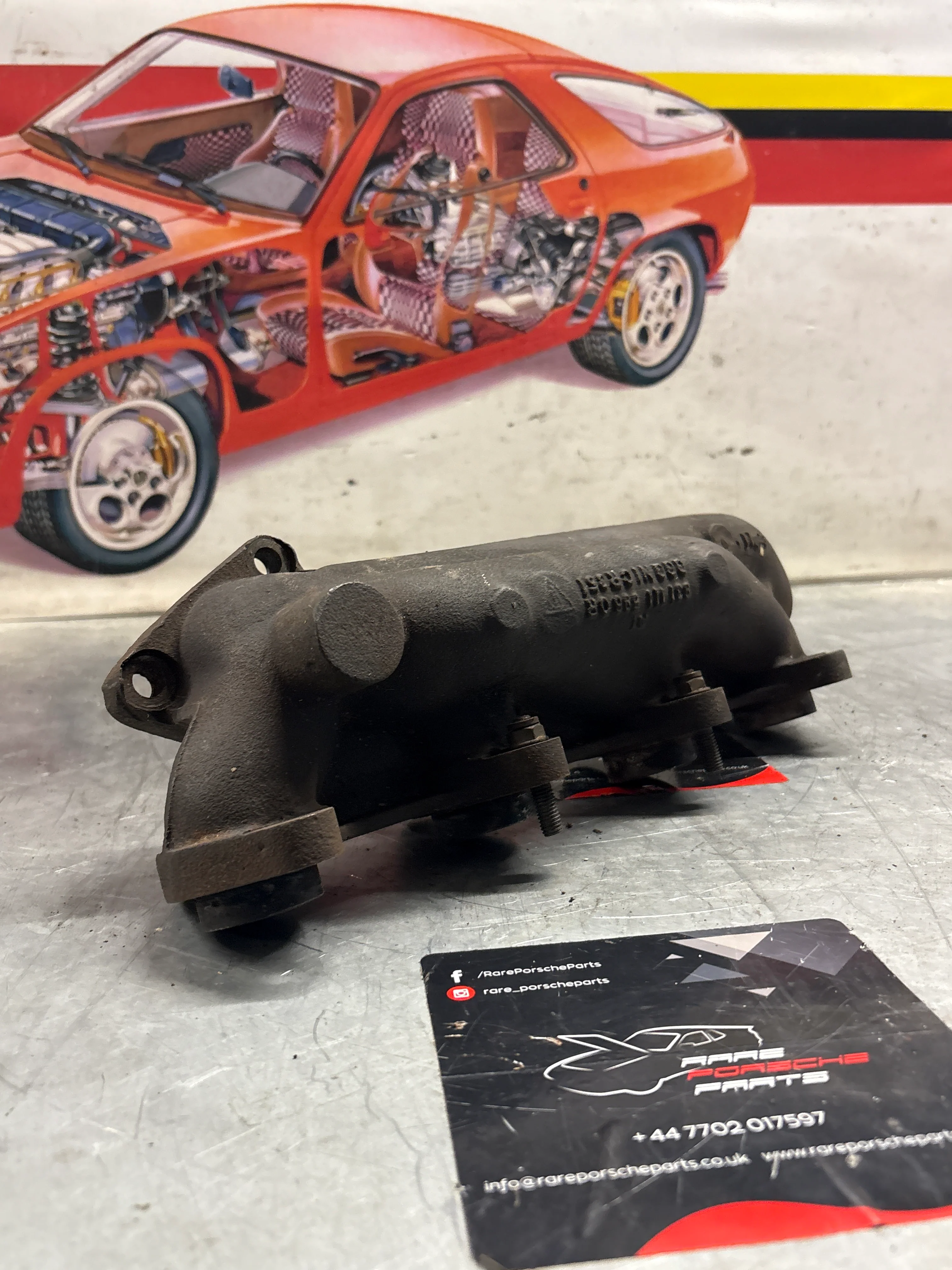 Porsche 924 Turbo exhaust manifold, used 9311115960R - Image 2