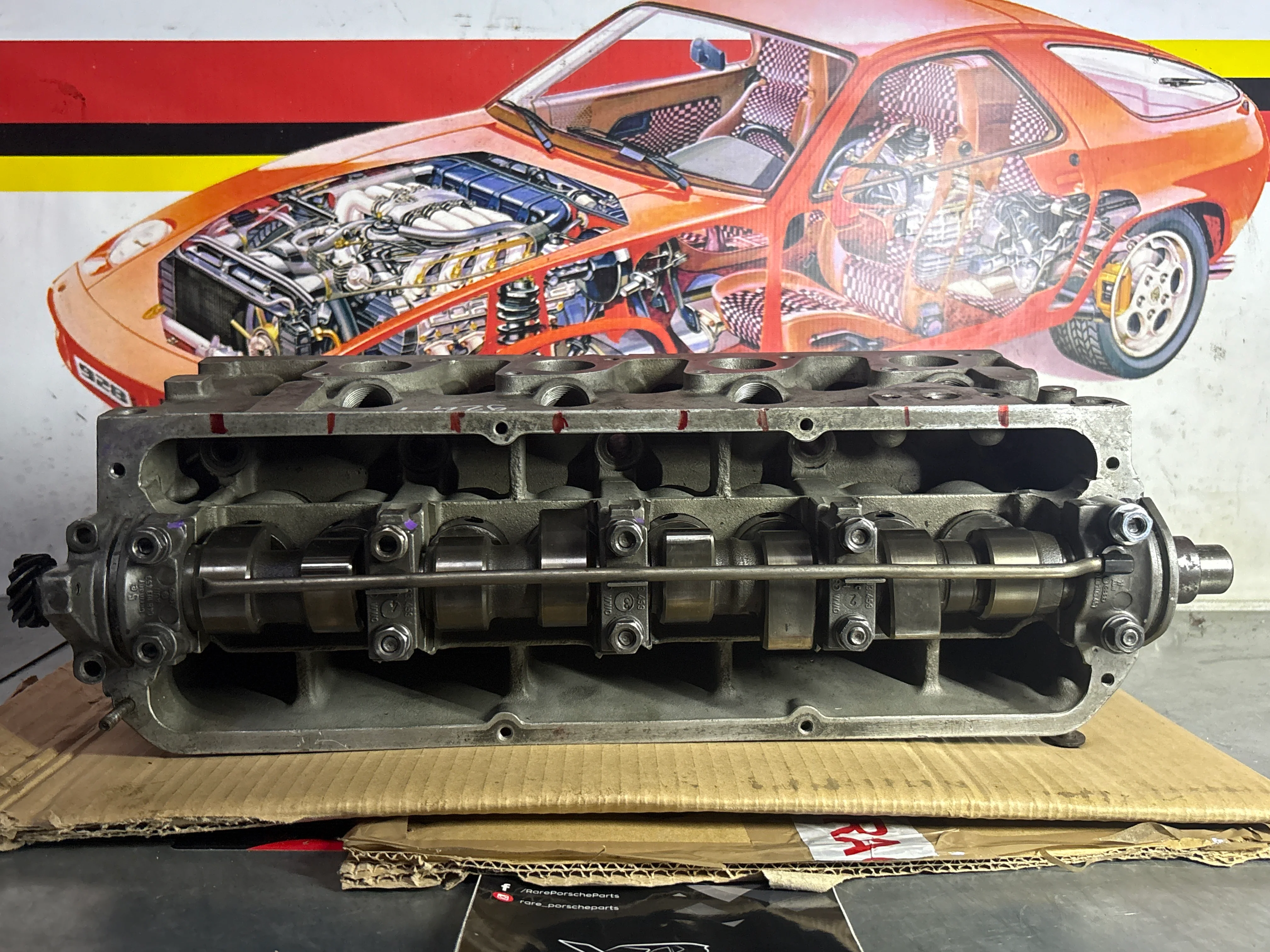 Porsche 924 Turbo reconditioned cylinder head with camshaft 9311043013R - Image 2