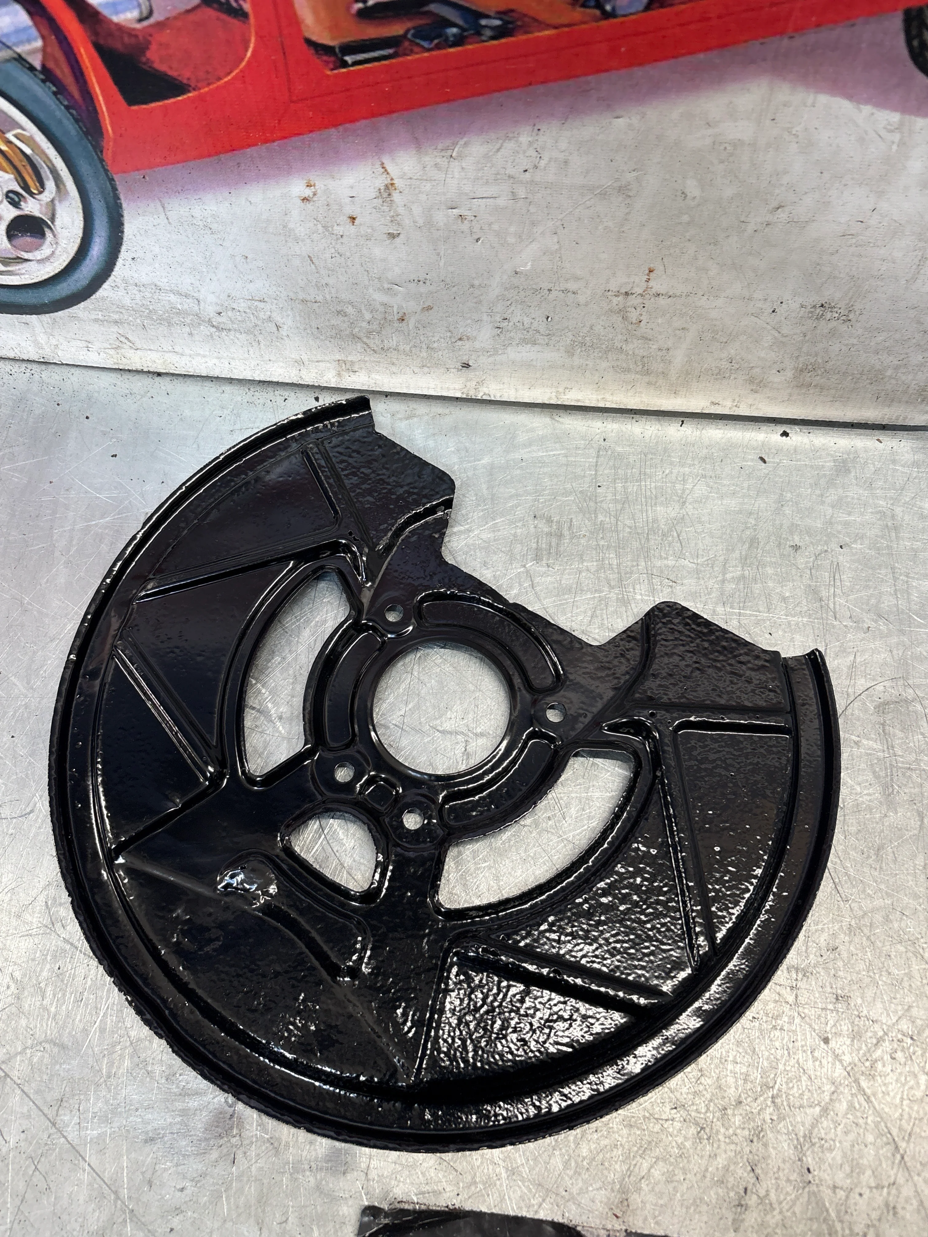 Porsche 924S 944 front disc dust backing plate, refurbished 94435180401 - Image 4