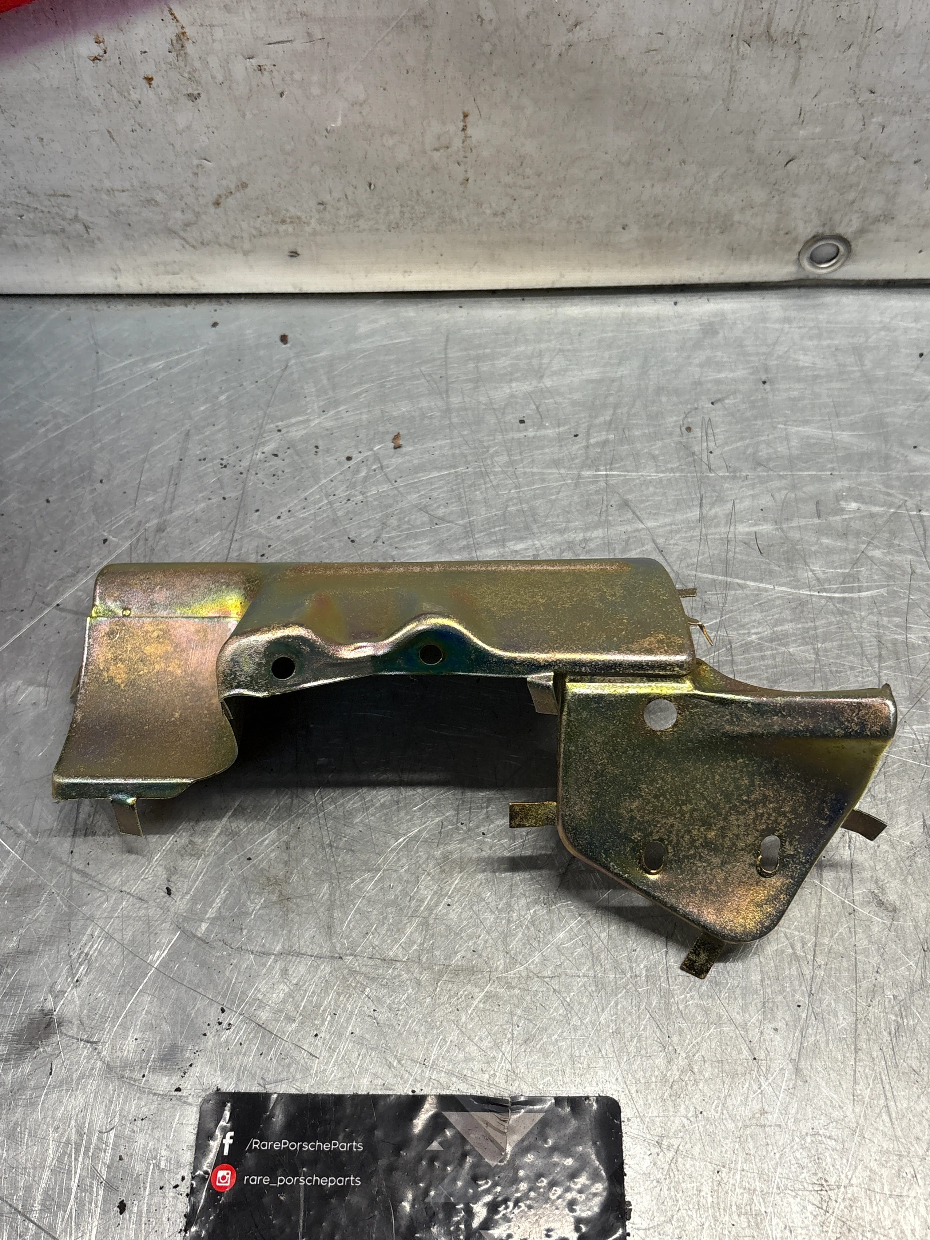Porsche 928 78-82 mount cover heat shield plate right side, used 92837505601 - Image 3
