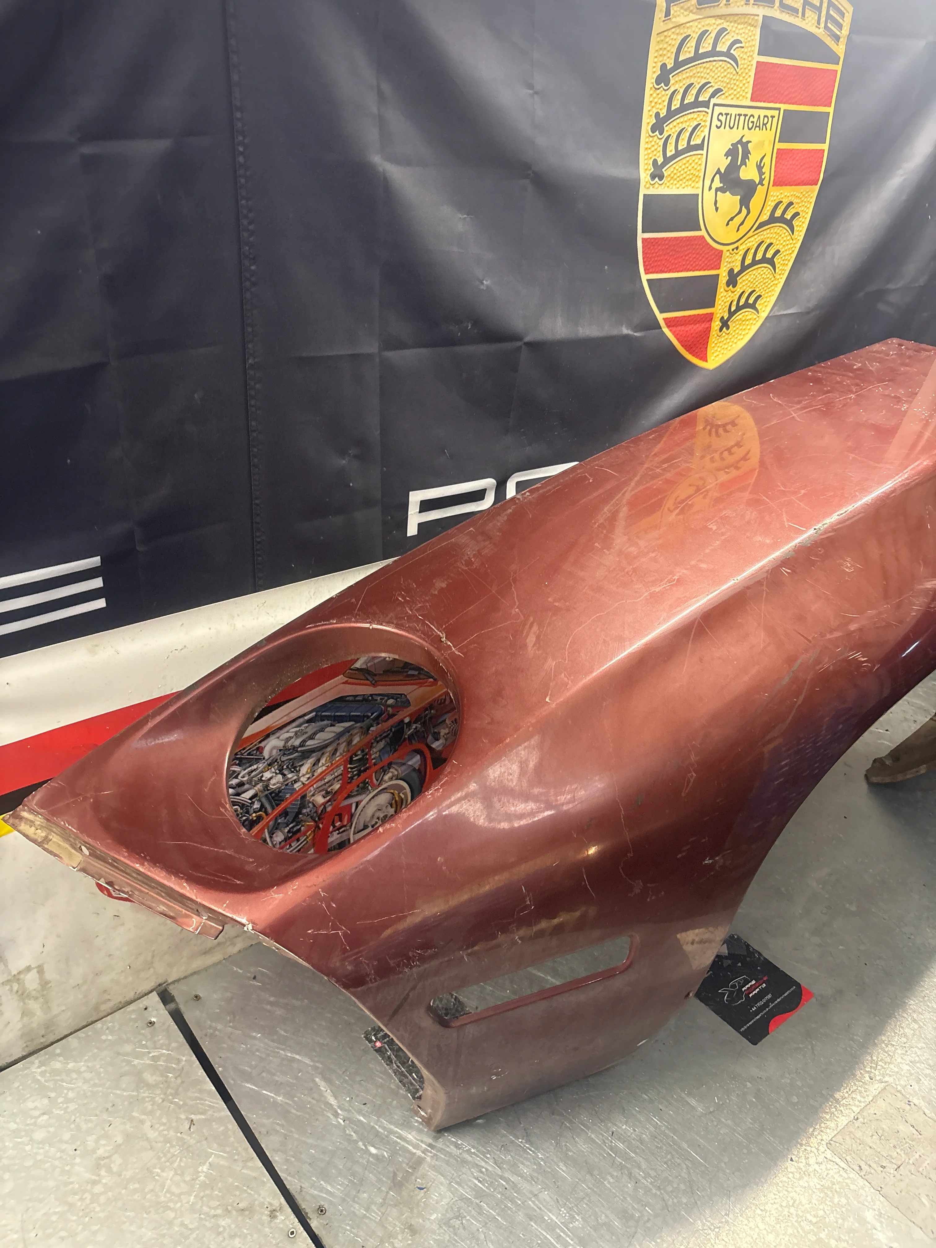 Porsche 928 -87 front left wing, 92850301103 used - Image 4