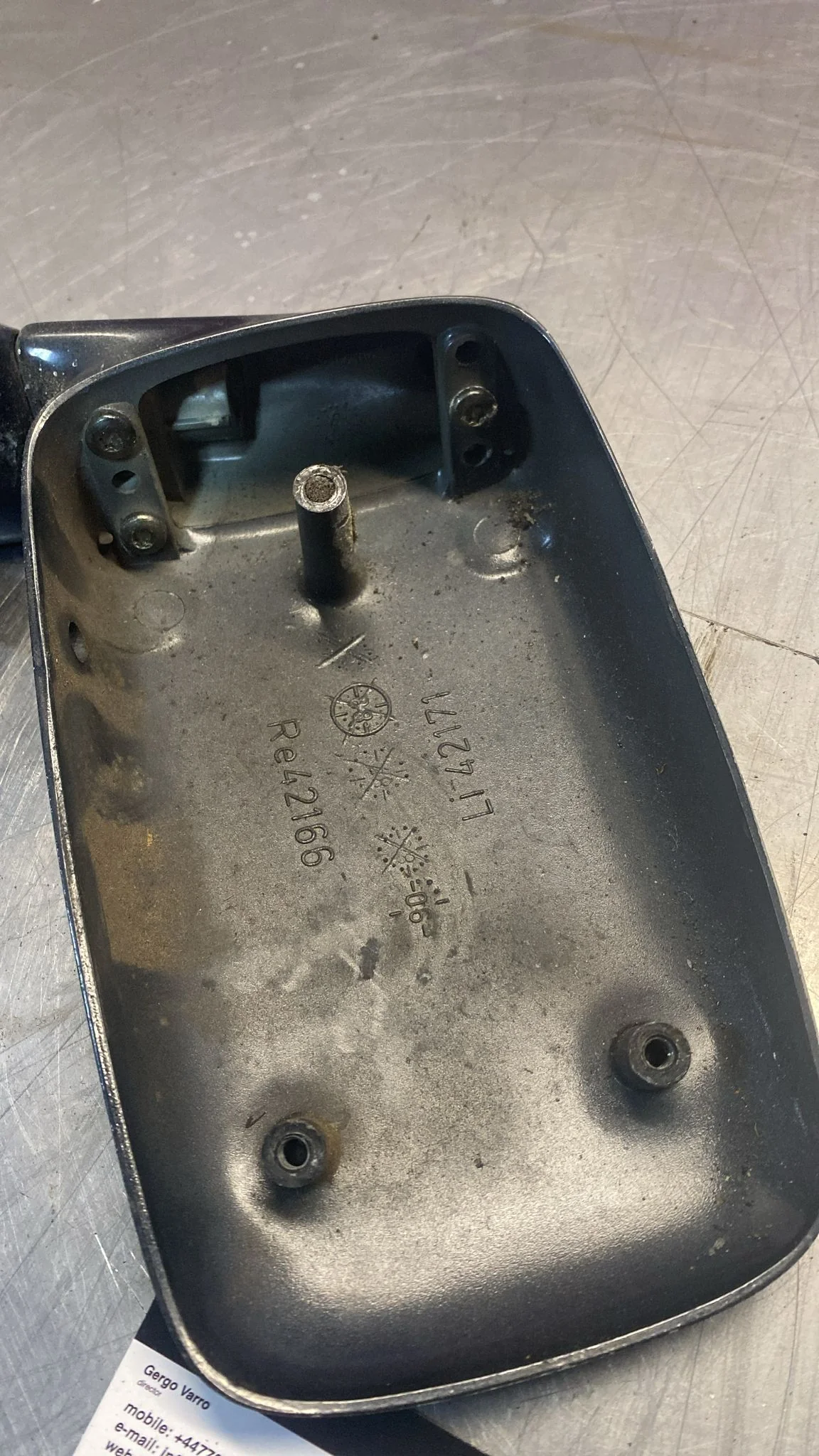Porsche 928 944 924 right side mirror housing 94473102201 - Image 3