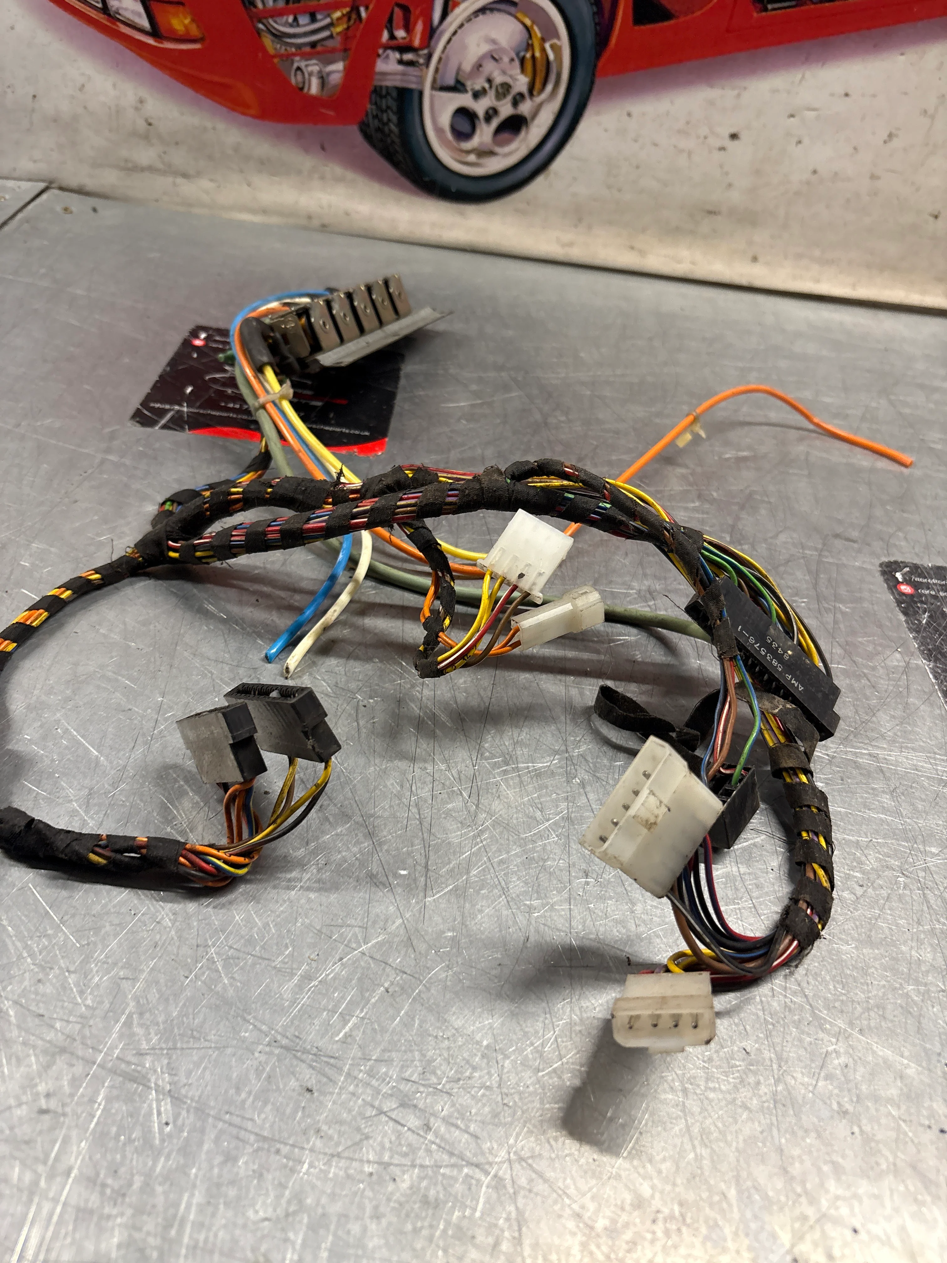 Porsche 928 A/C heater control unit wiring, used 92861292104 - Image 3