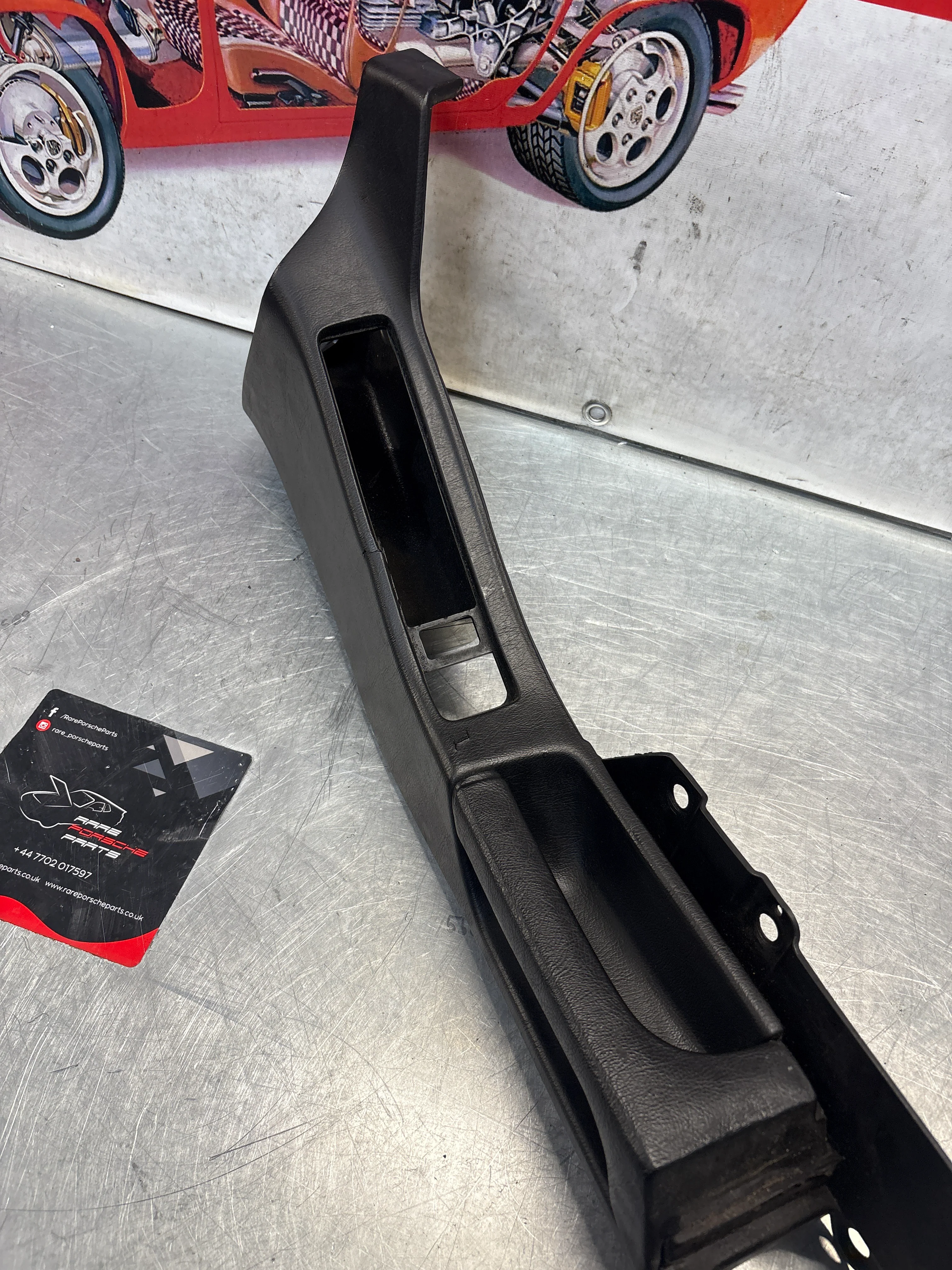 Porsche 928 black door armrest, right, off side, 92855510203, used - Image 5