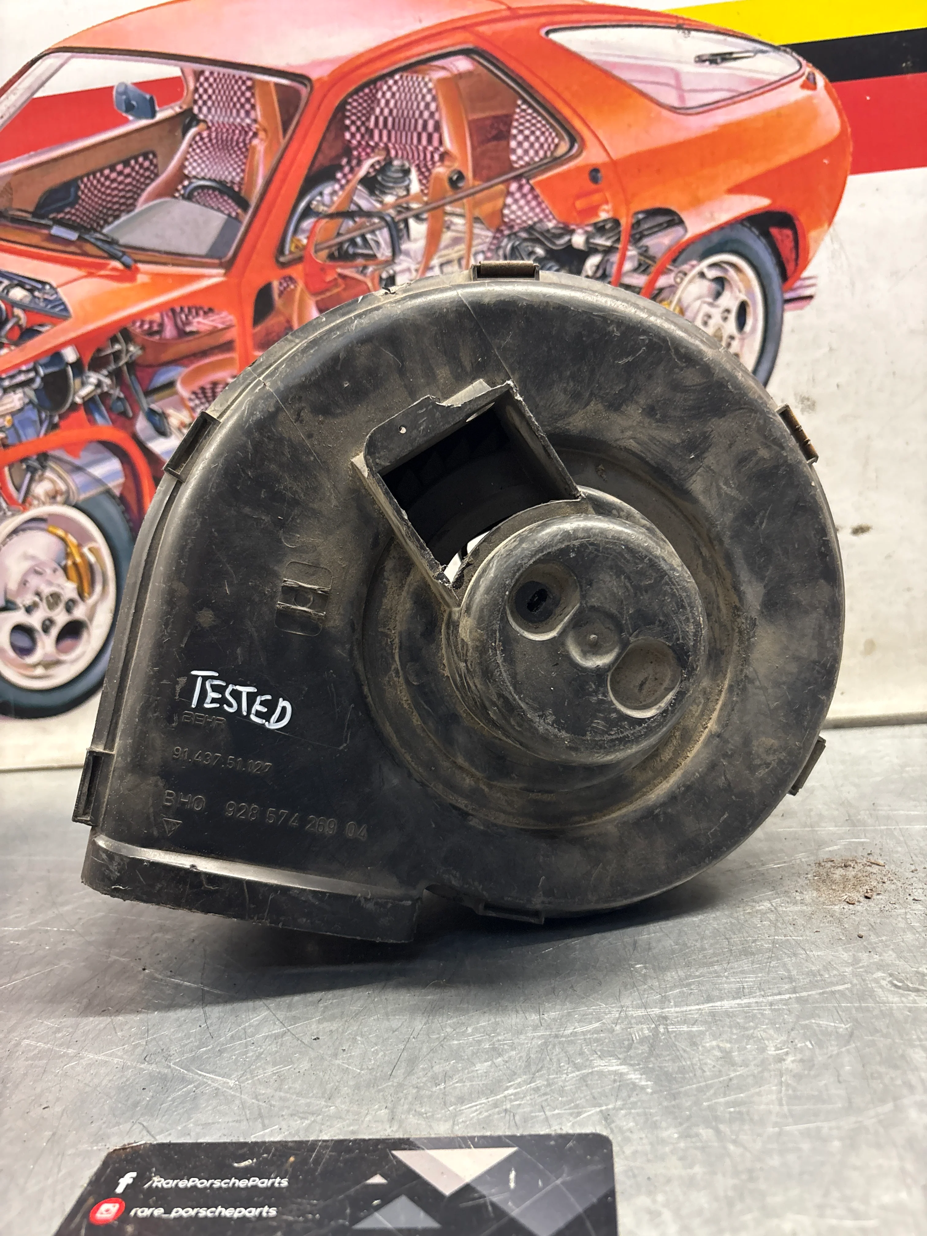 Porsche 928 Blower motor, used, tested 92857426704 / 92857426904 - Image 8