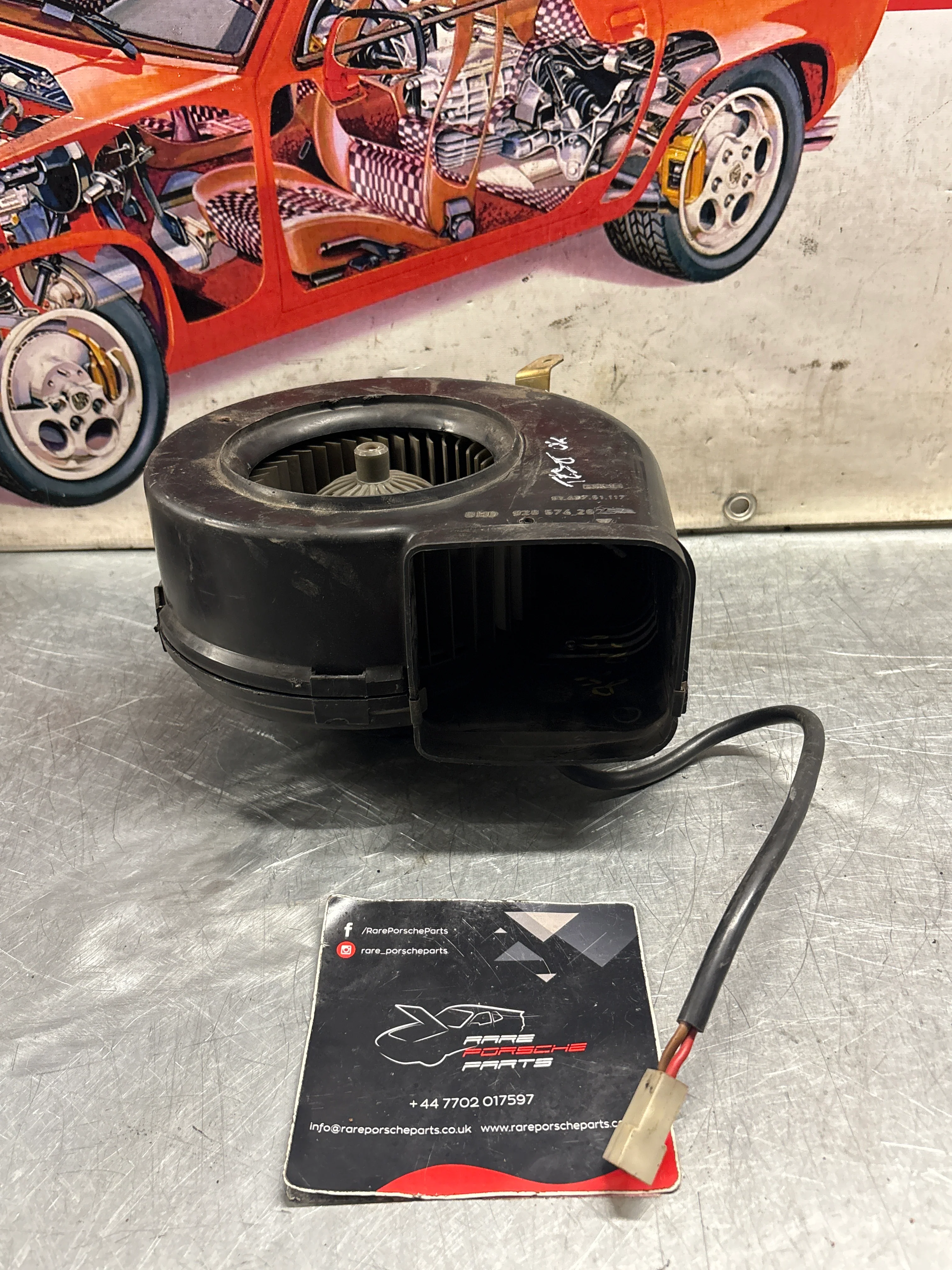 Porsche 928 Blower motor, used, tested 92857426704 / 92857426904 - Image 2