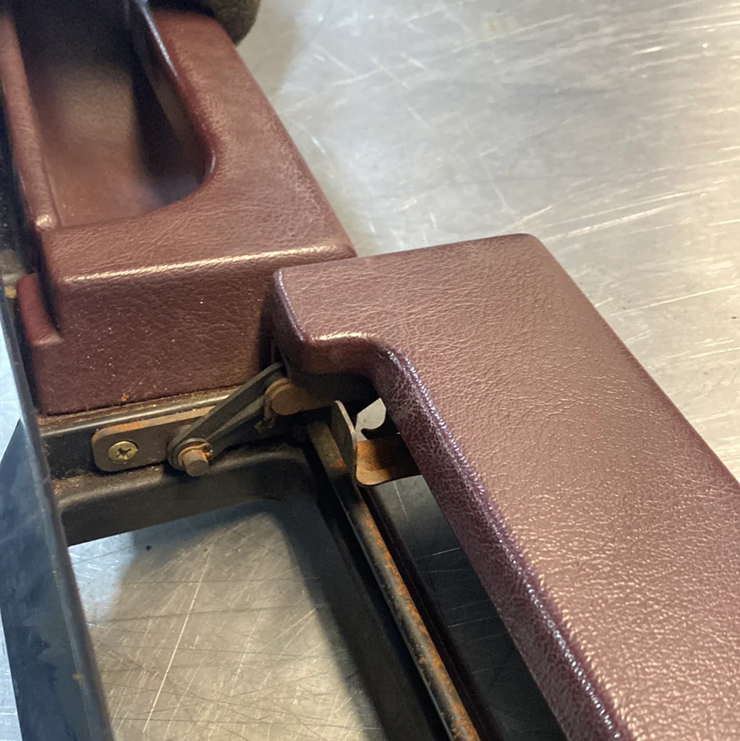 Porsche 928 Burgundy door armrest, left, off side, 92855510103, used - Image 11
