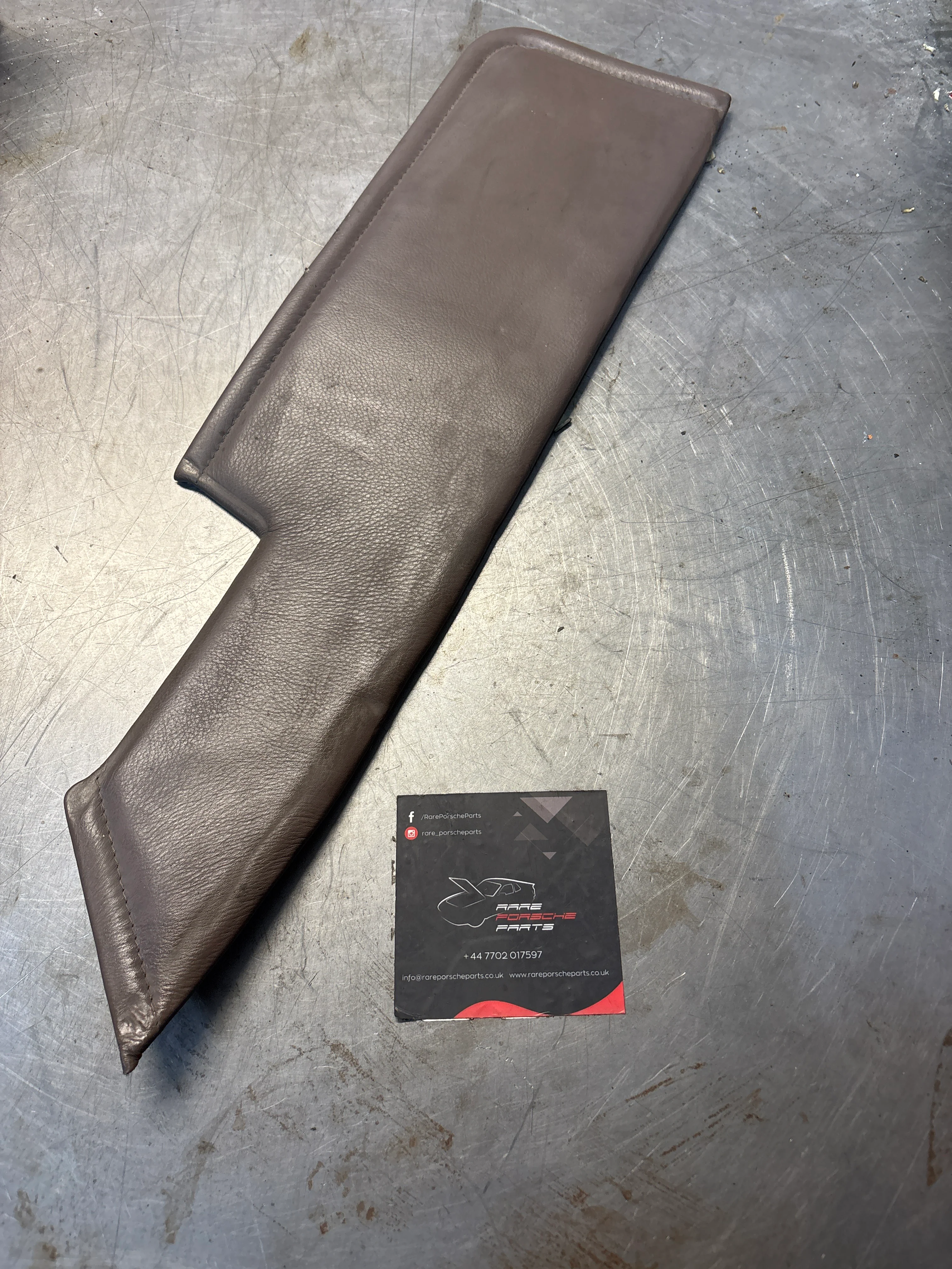 Porsche 928 door card insert panel, right, brown, 92855505202, used