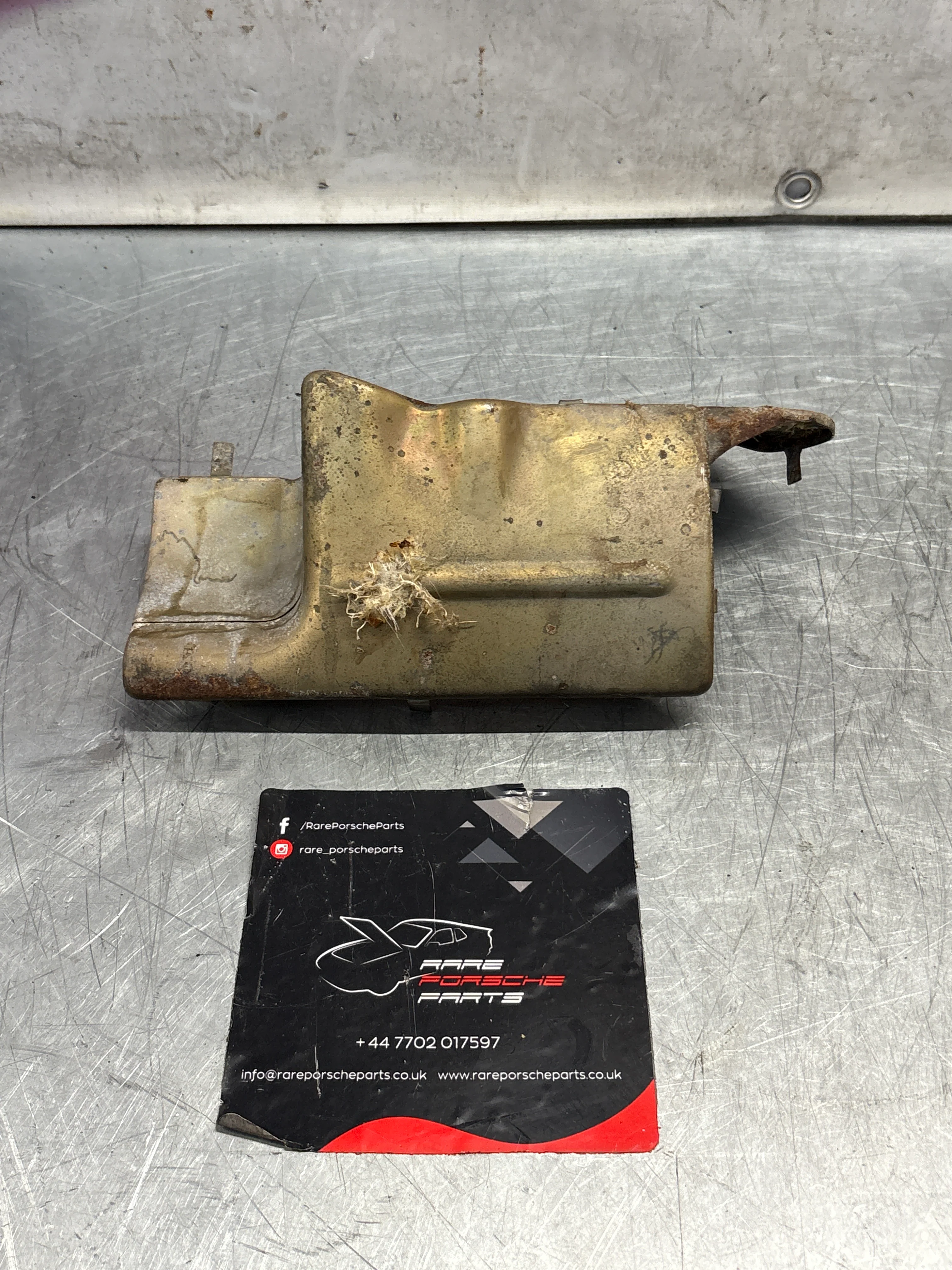 Porsche 928 engine mount heat shield protector plate, used 92837505501