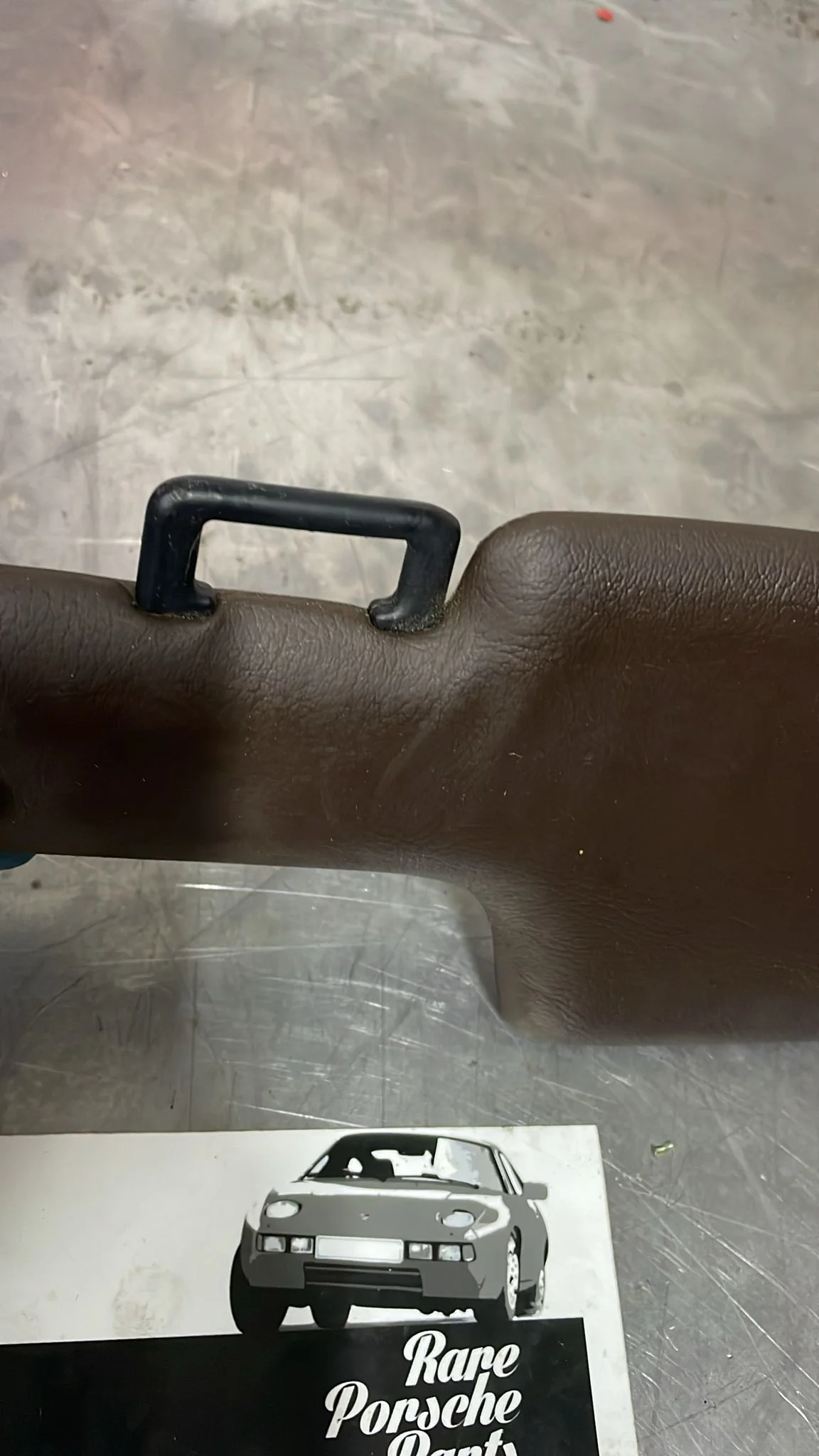 Porsche 928 front right sun visor, brown, used 92873103207 - Image 4