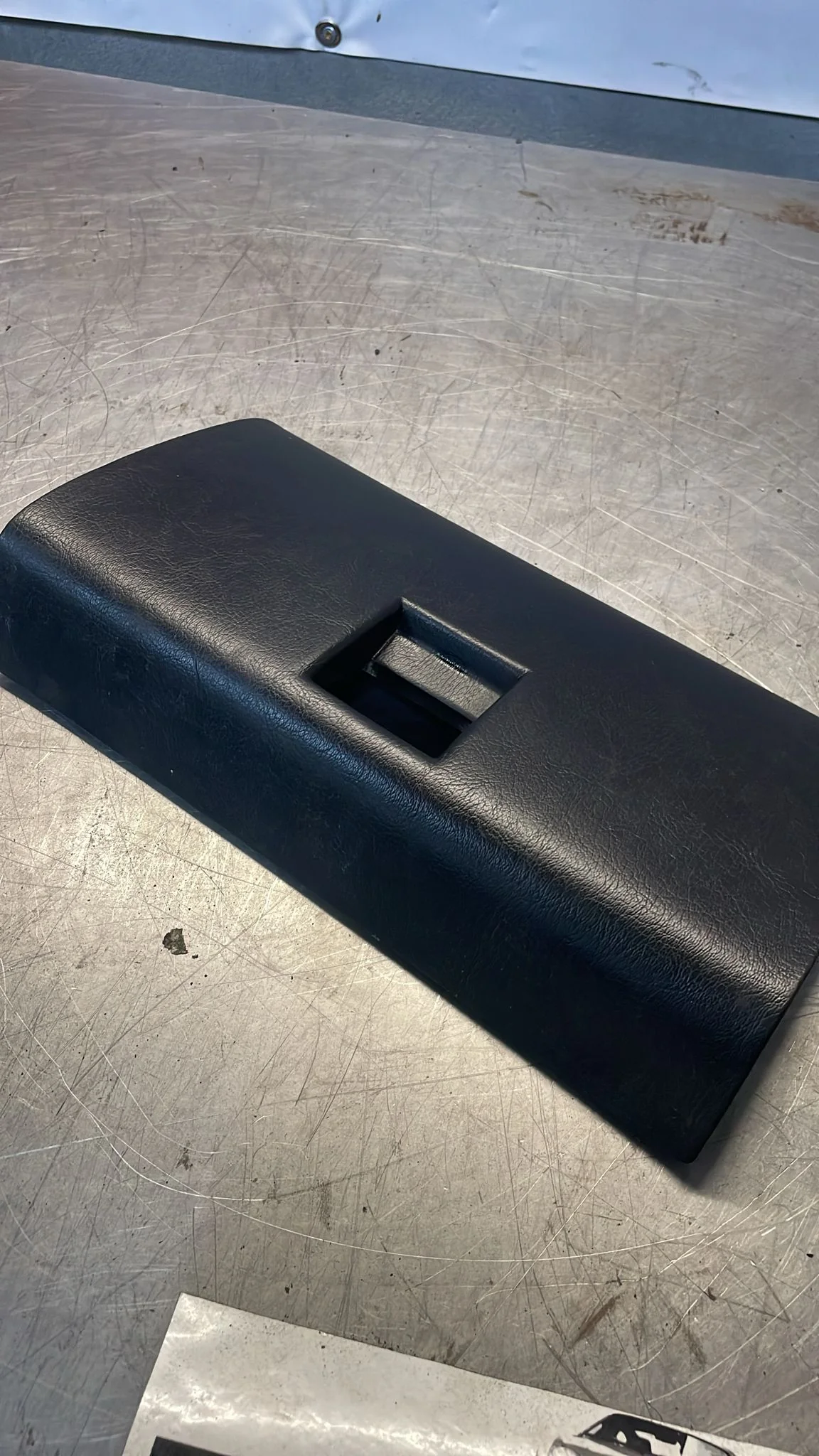 Porsche 928 glovebox door, black, used - Image 2