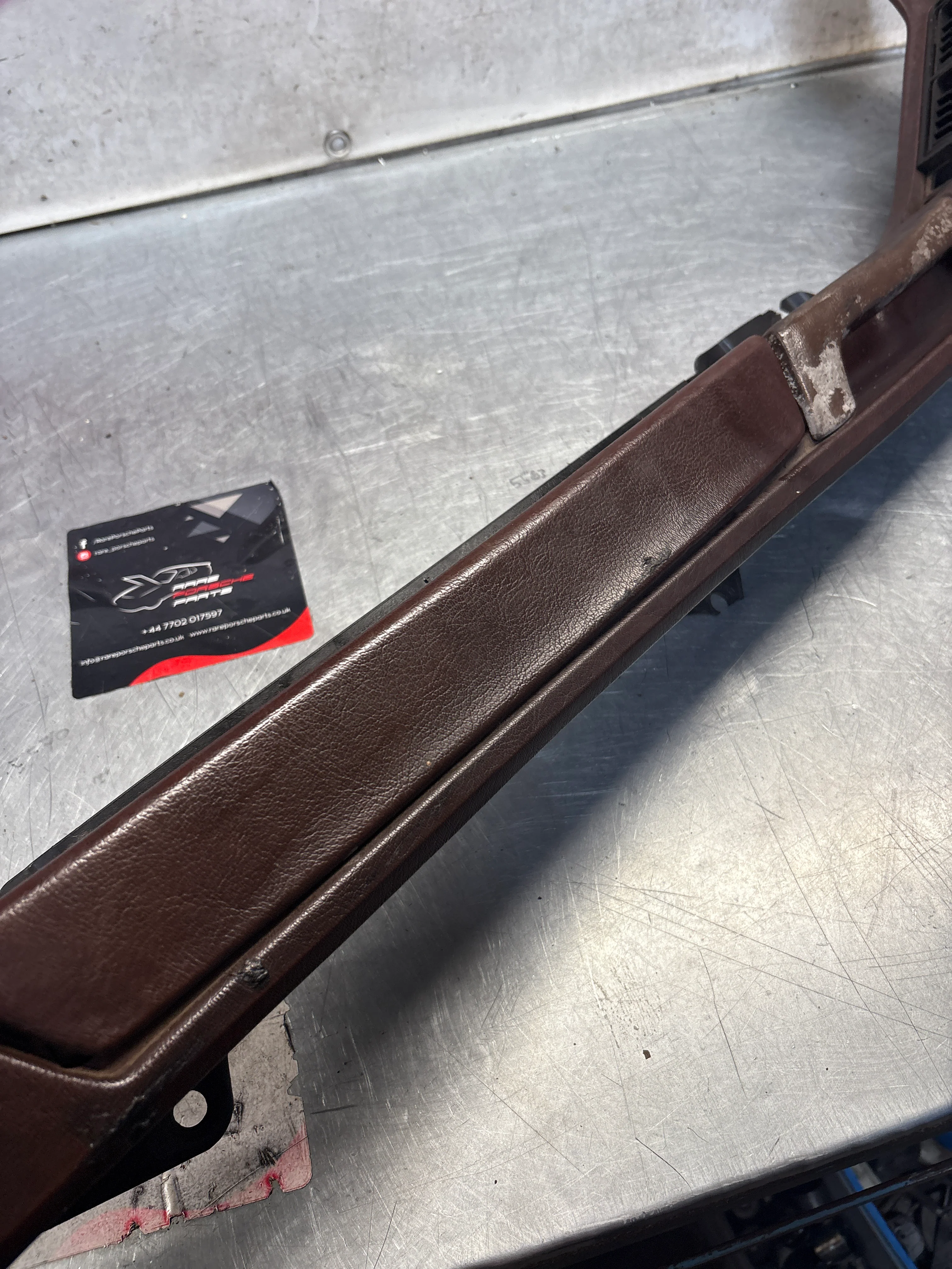 Porsche 928 burgundy door armrest, left, off side, 92855510103, used - Image 9