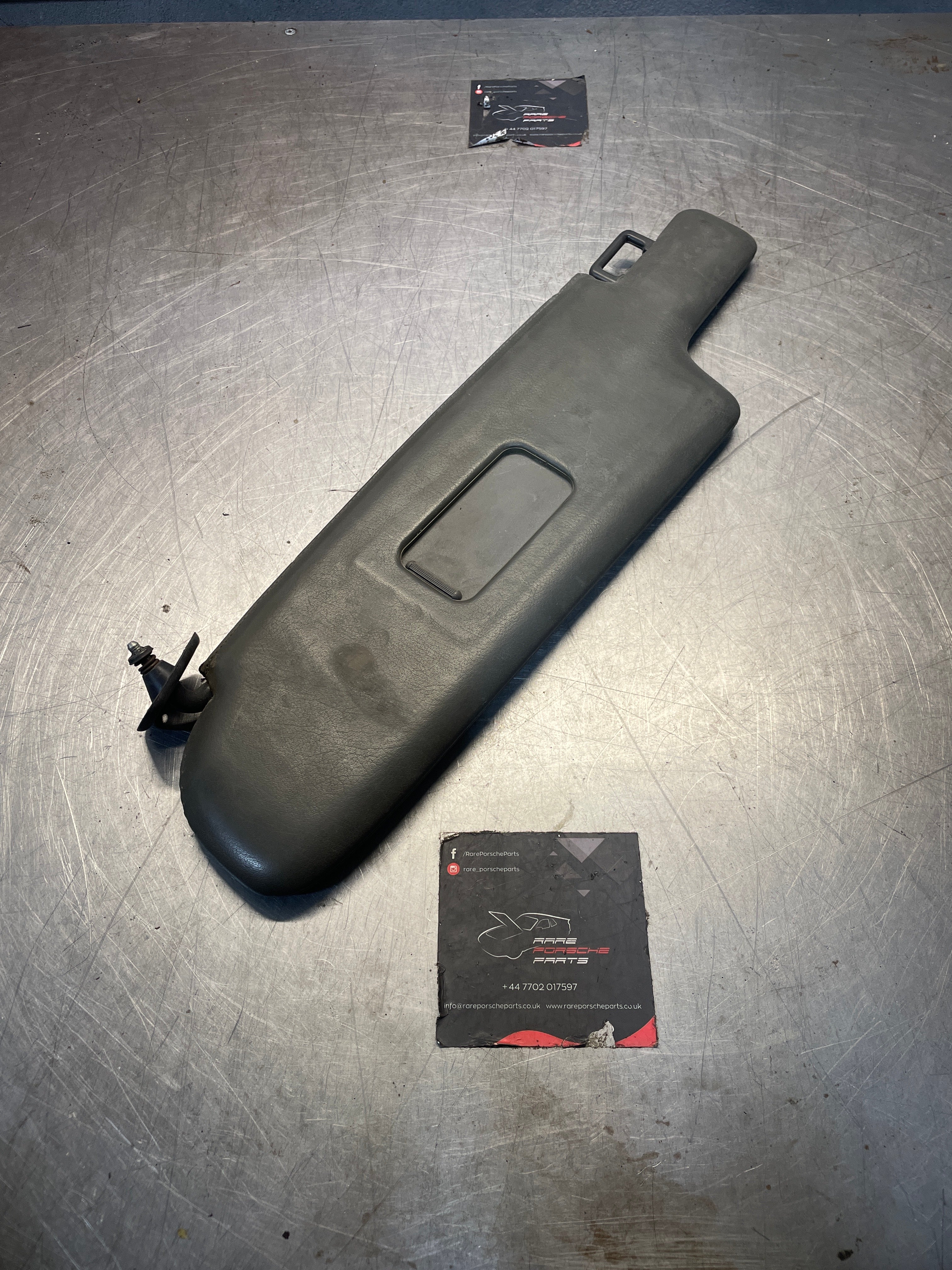 Porsche 928 grey sun visor with mirror, used, left 92873123702 - Image 3