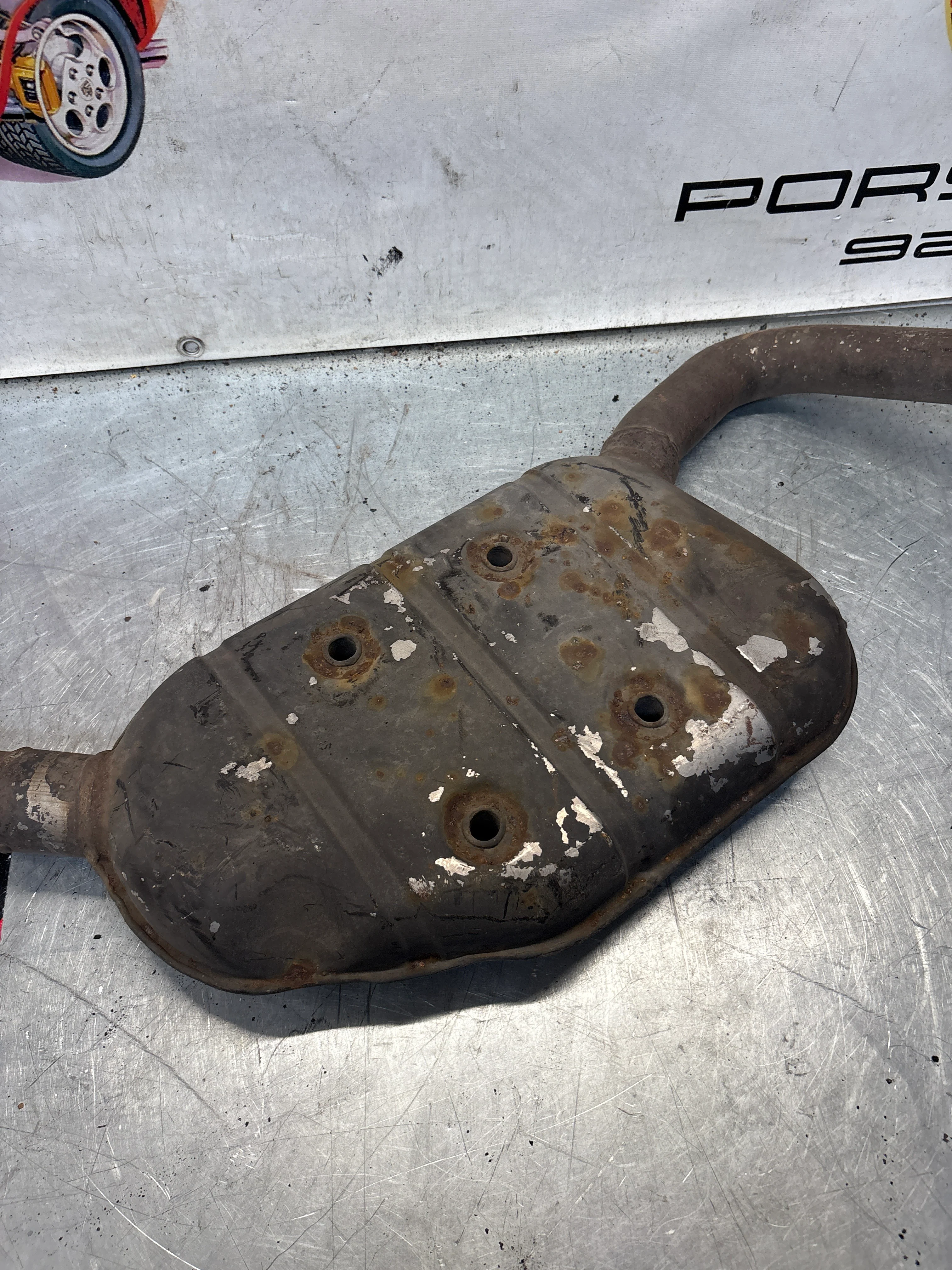 Porsche 928 Left side silencer, used 92811109301 - Image 7