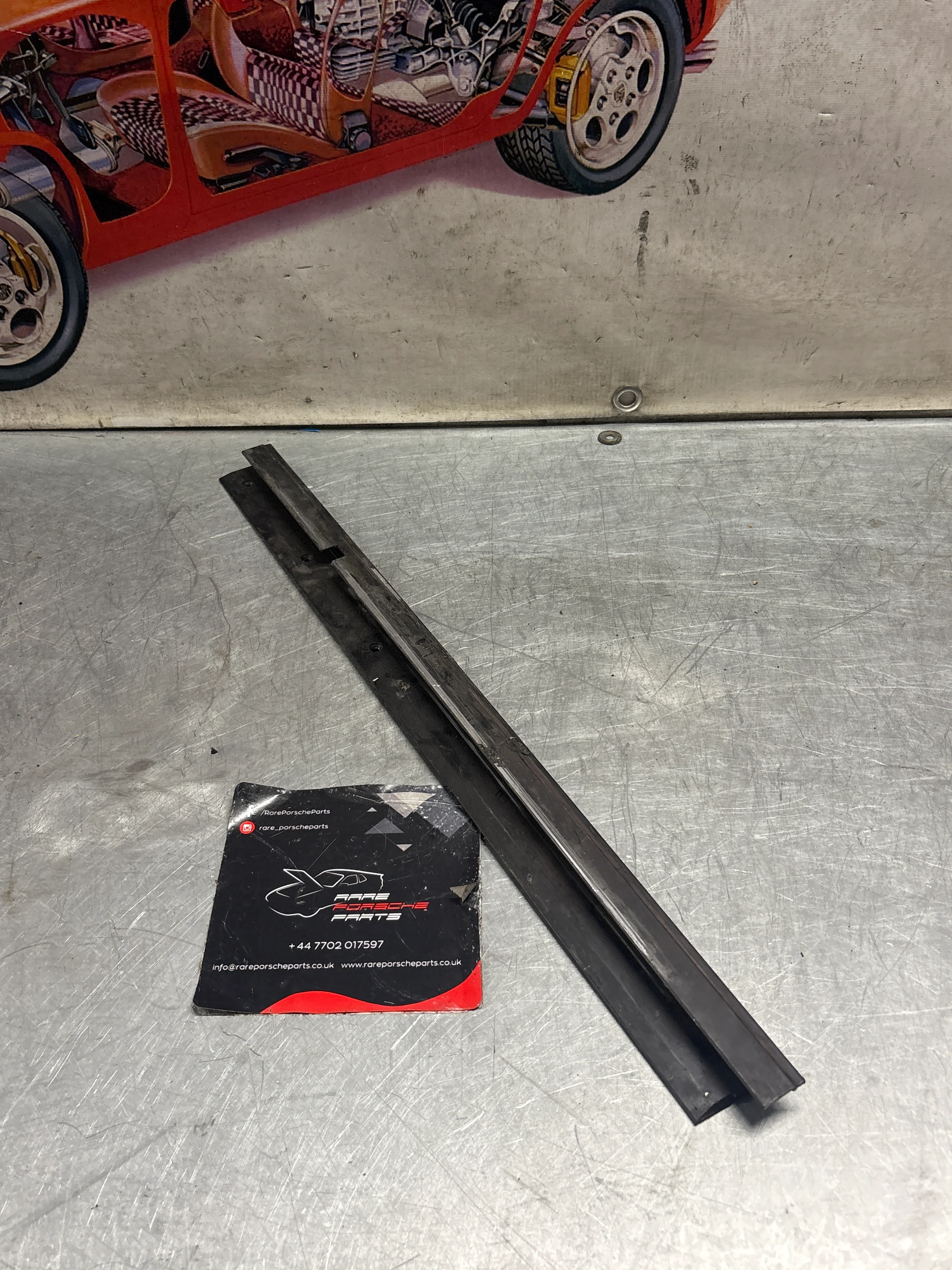Porsche 928 left sunroof guide rail, used 92856401641