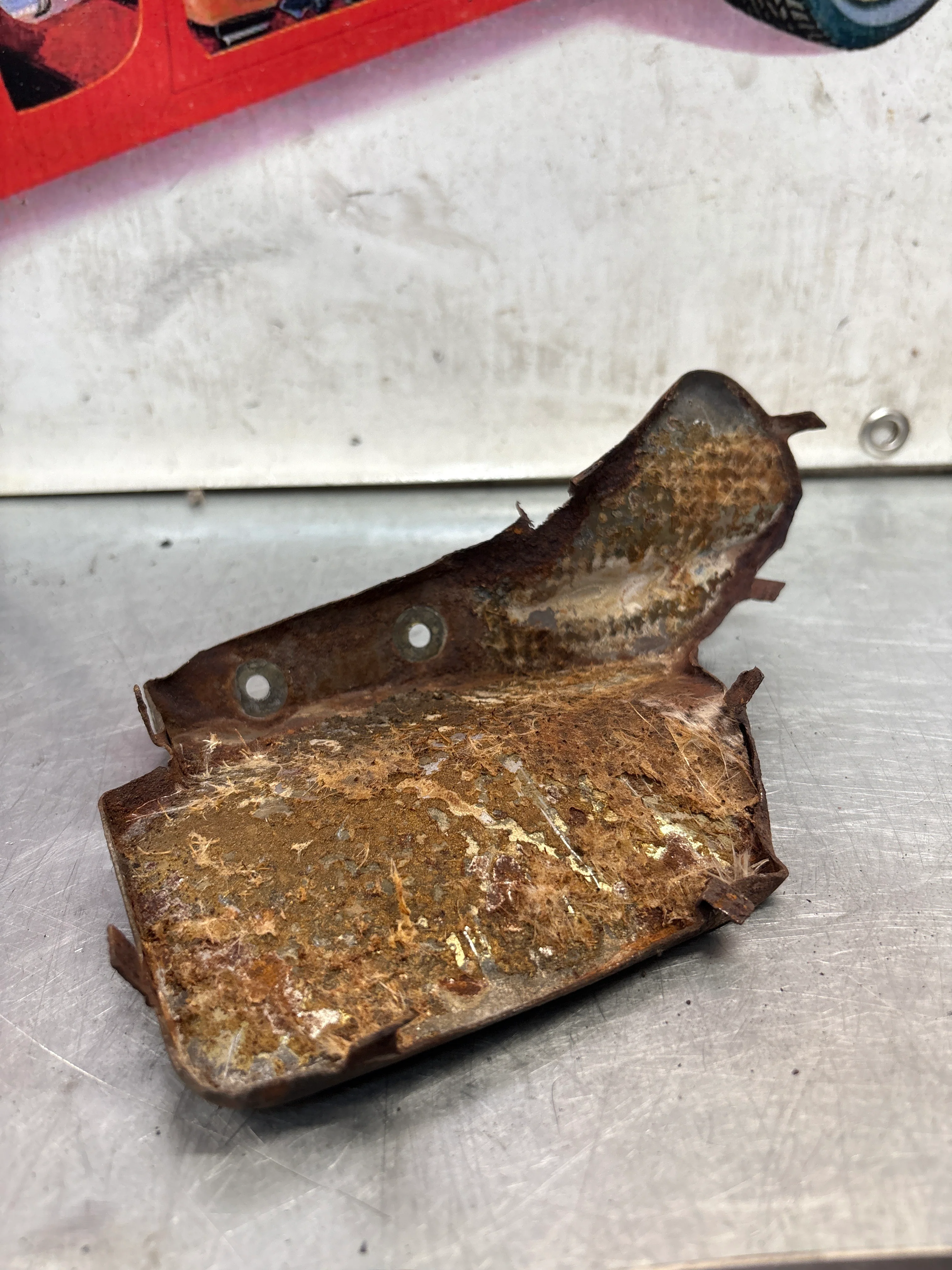 Porsche 928 mount cover heat shield plate right side, used 92837506801 - Image 5