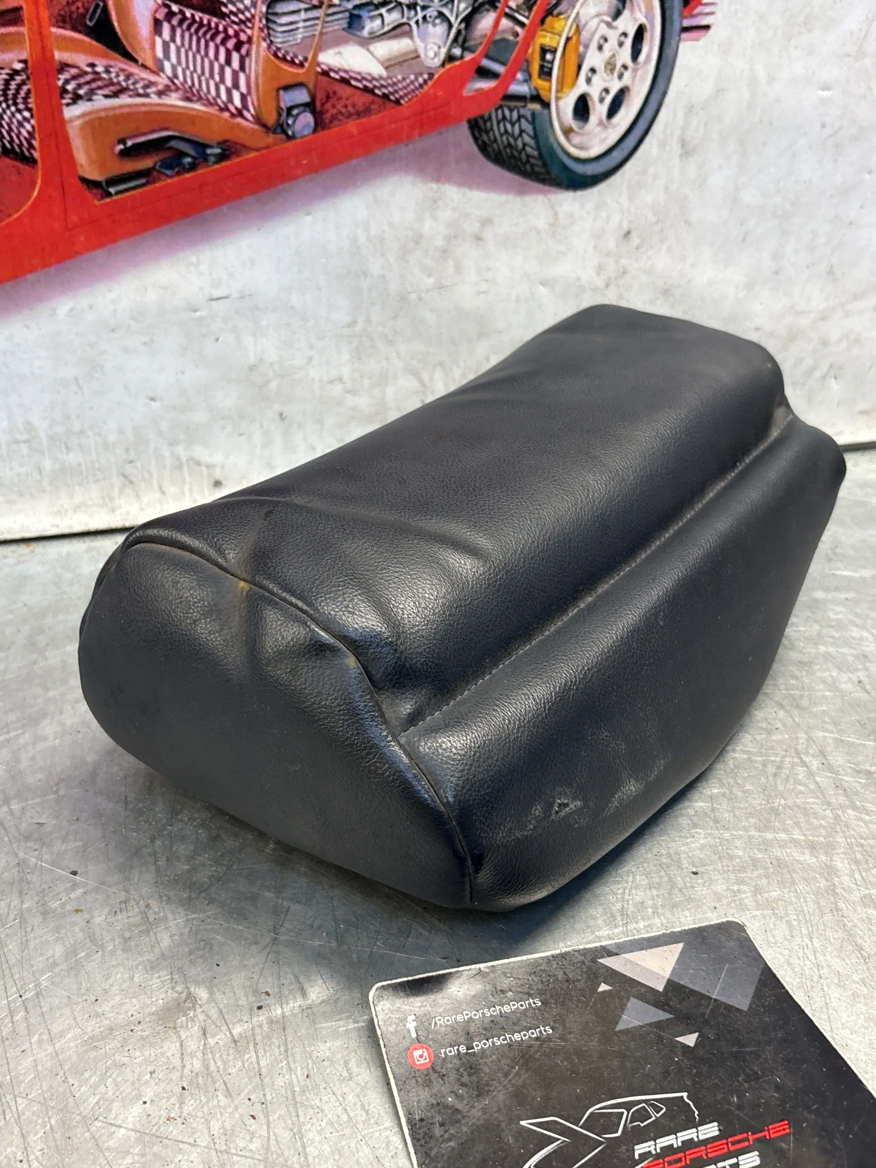 Porsche 928 rear right seat upper cushion, leather, blue, used 92852204650 - Image 4