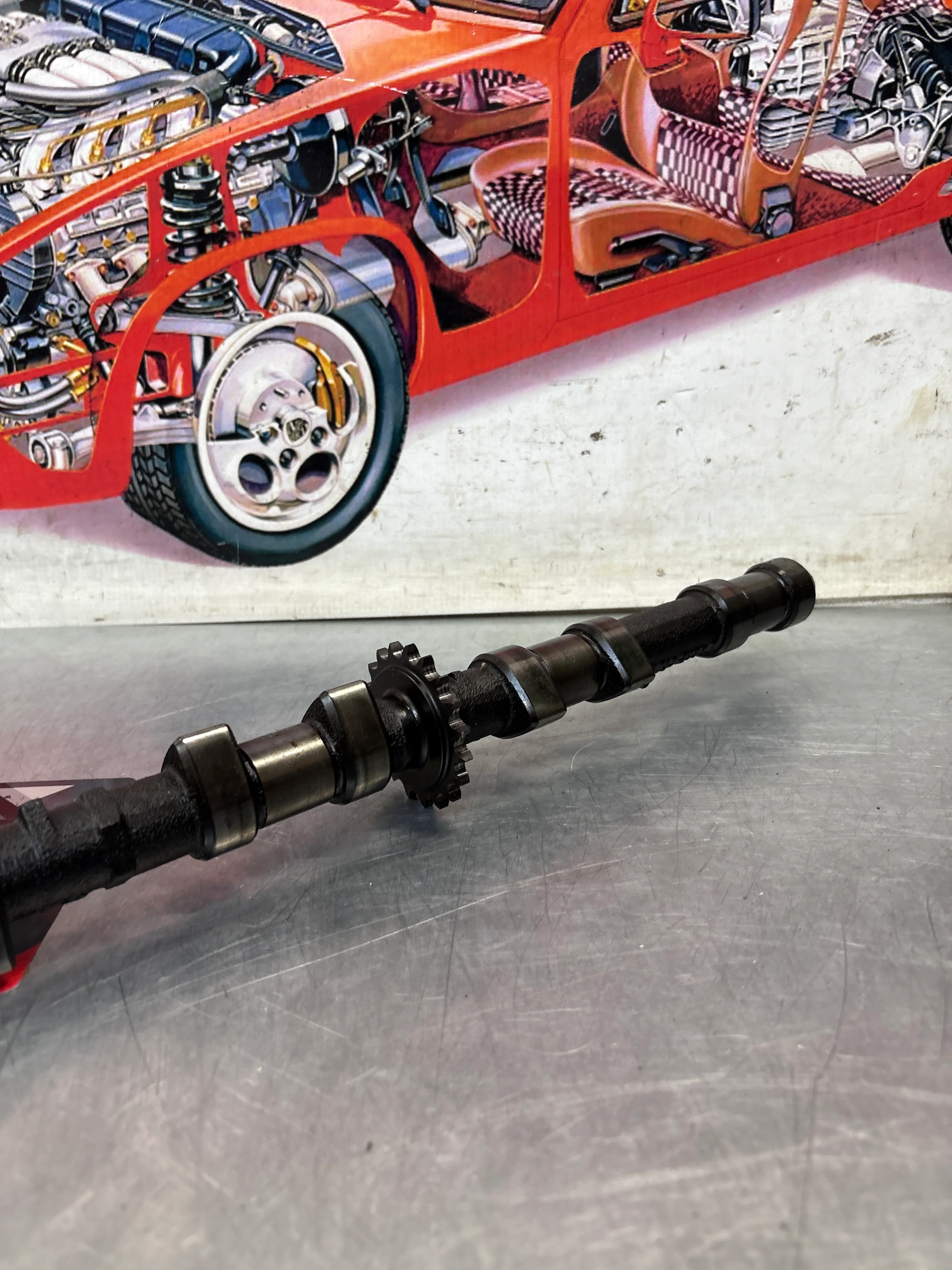 Porsche 928 S3 M28.45/46 engine Camshaft, exhaust side, cylinder 1-4, used 9281052935R / 92810529308 - Image 6