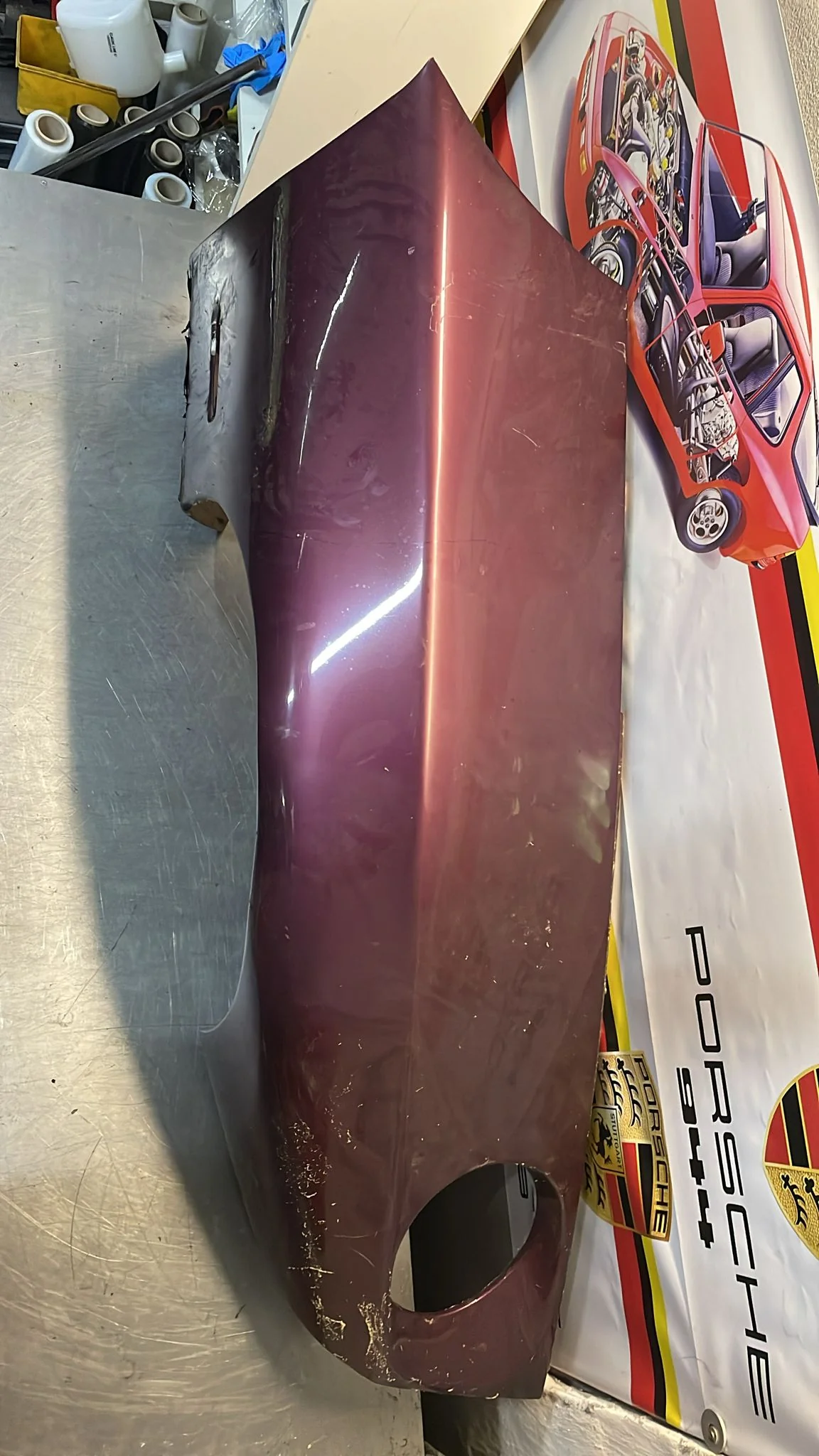 Porsche 928 S4 GT front right wing, used, 92850301211 - Image 3